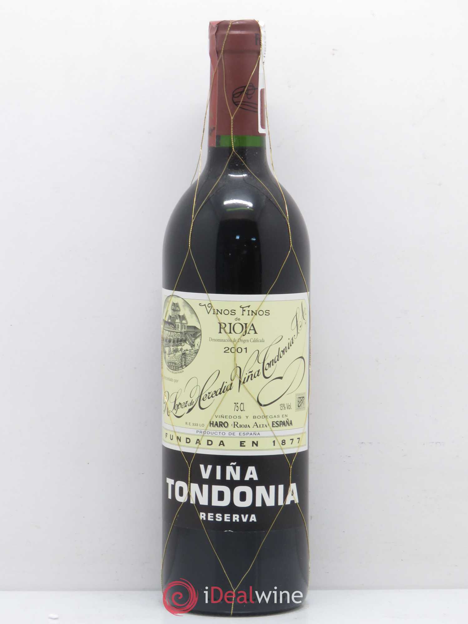 Rioja DOCA Reserva Vina Tondonia R. Lopez de Heredia 2001 - Posten von 1 Flasche - 0