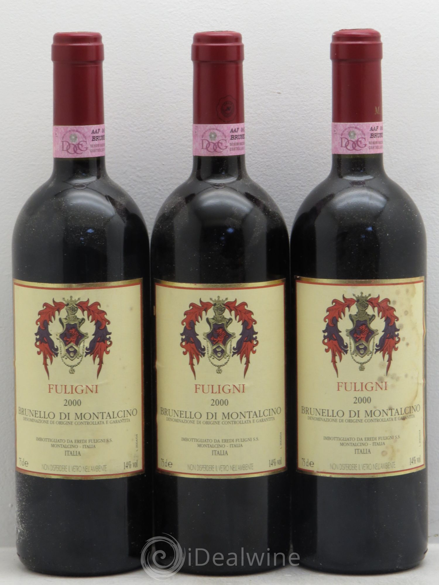 Brunello di Montalcino DOCG Fuligni 2000 - Lot de 3 bouteilles - 0
