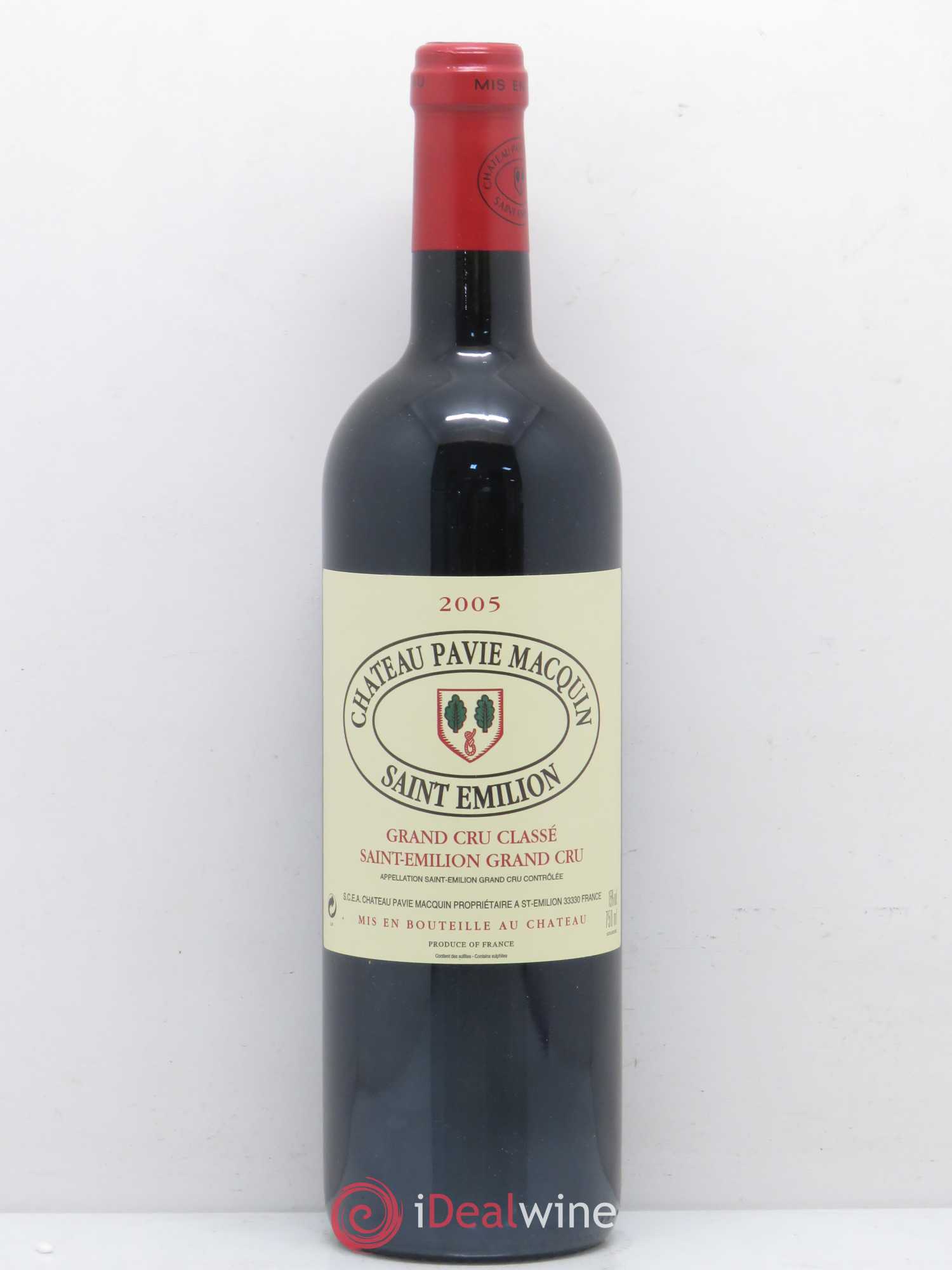 Château Pavie Macquin 1er Grand Cru Classé B (sans prix de réserve) 2005 - Lot de 1 bouteille - 0
