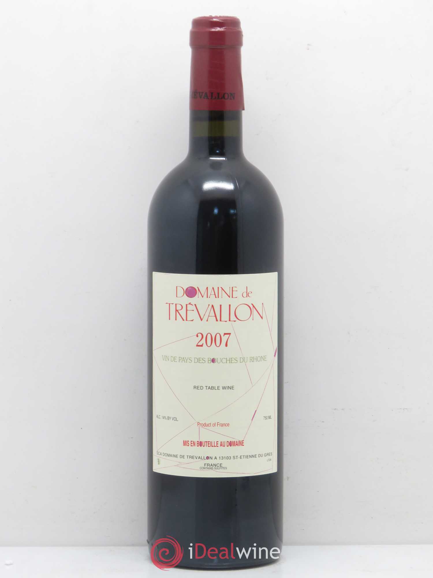Coteaux d'Aix-en-Provence Trévallon (Domaine de) Eloi Dürrbach 2007 - Lot de 1 bouteille - 0