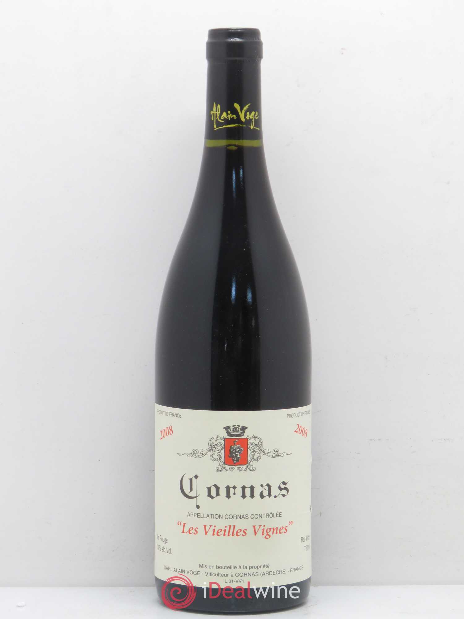 Cornas Les Vieilles Vignes Alain Voge (Domaine) 2008 - Lot de 1 bouteille - 0