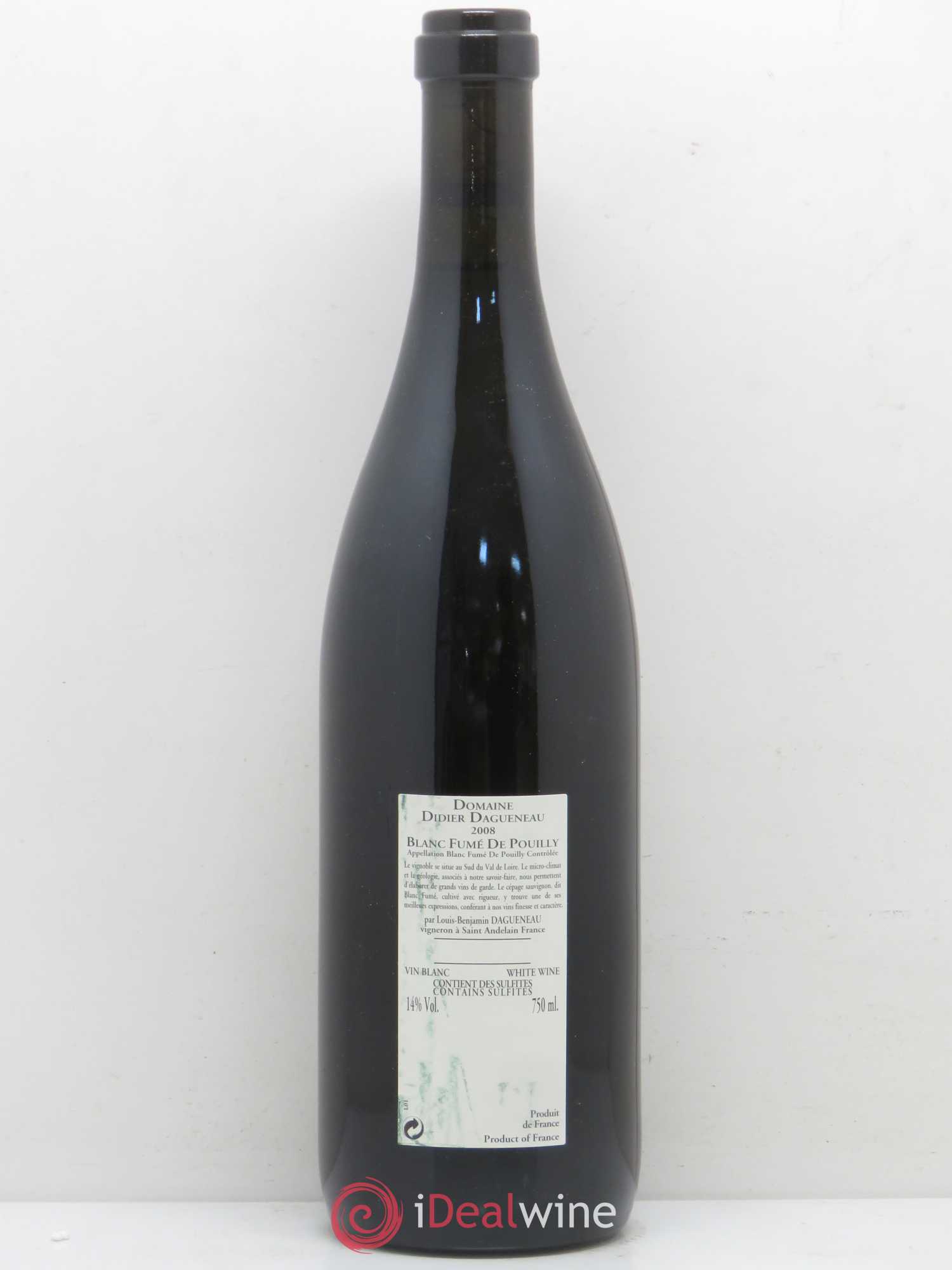 Vin de France (anciennement Pouilly-Fumé) Buisson Renard Dagueneau (Domaine Didier - Louis-Benjamin) (sans prix de réserve) 2008 - Lot de 1 bouteille - 1