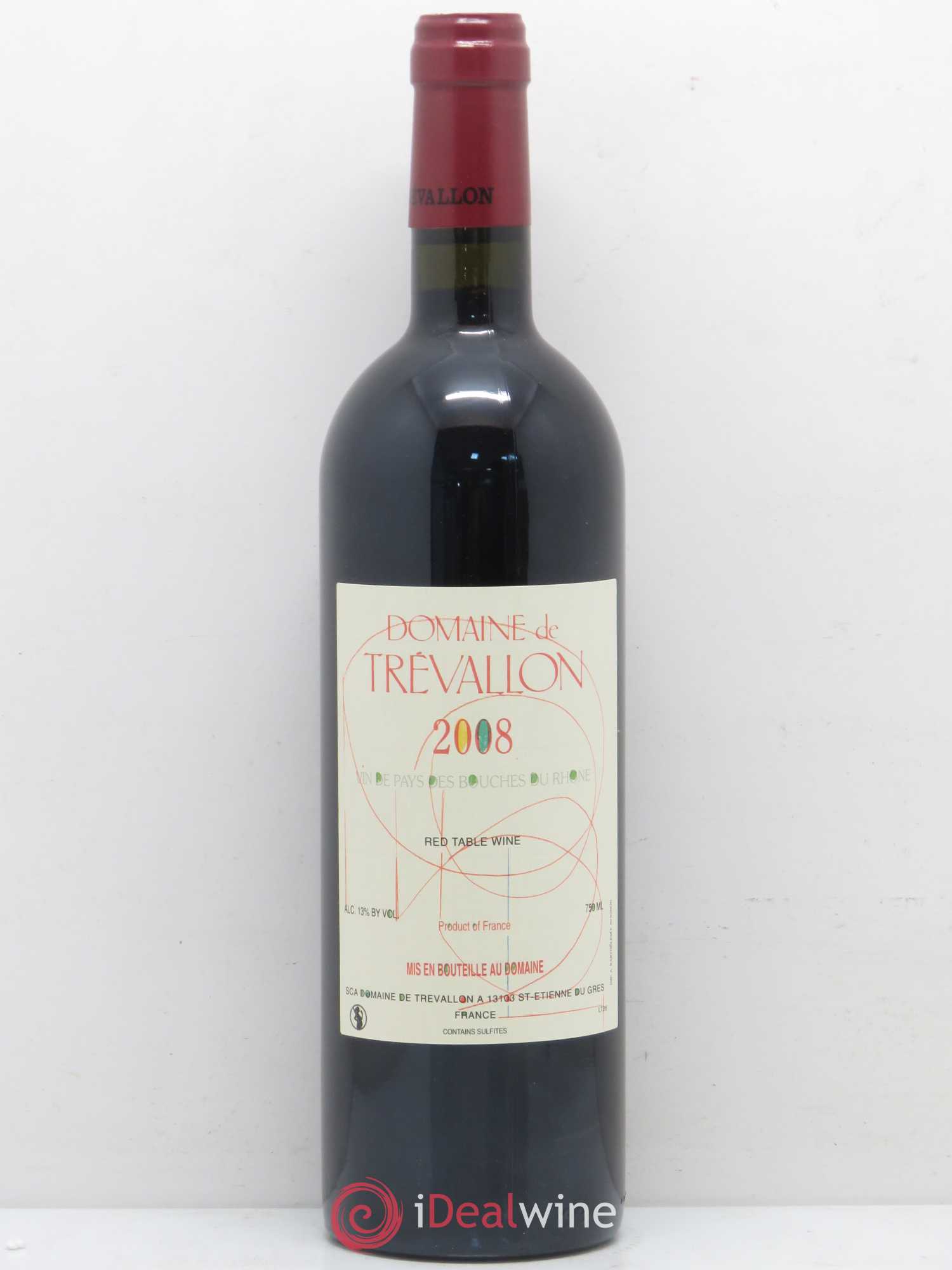 Coteaux d'Aix-en-Provence Trévallon (Domaine de) Eloi Dürrbach 2008 - Lot de 1 bouteille - 0