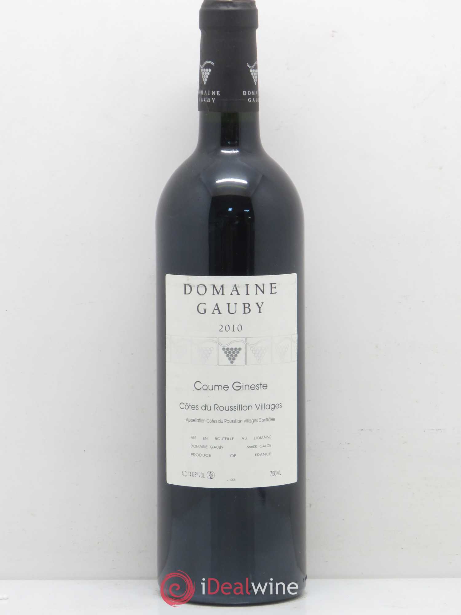 Côtes Catalanes Coume Gineste Gauby (Domaine) 2010 - Lot de 1 bouteille - 0