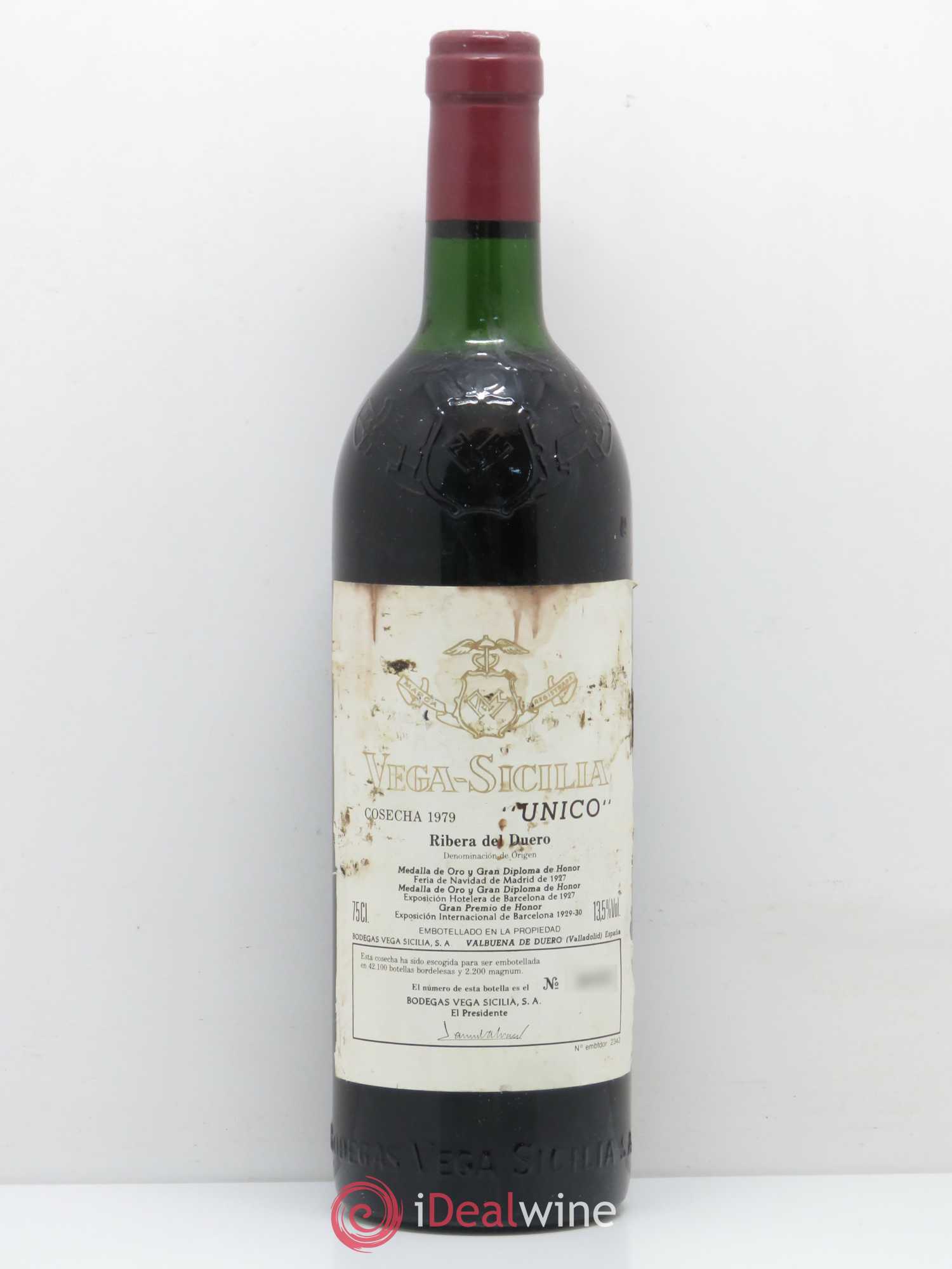 Ribera Del Duero DO Vega Sicilia Unico Famille Alvarez 1979 - Lot de 1 bouteille - 0