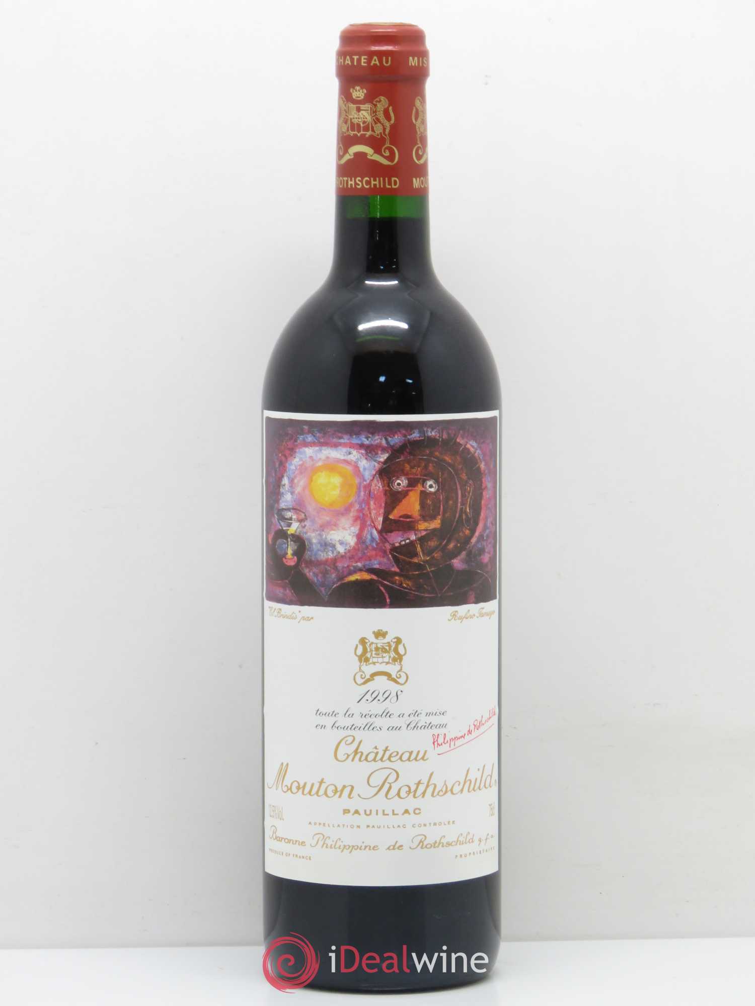 Château Mouton Rothschild 1er Grand Cru Classé 1998 - Lot de 1 bouteille - 0