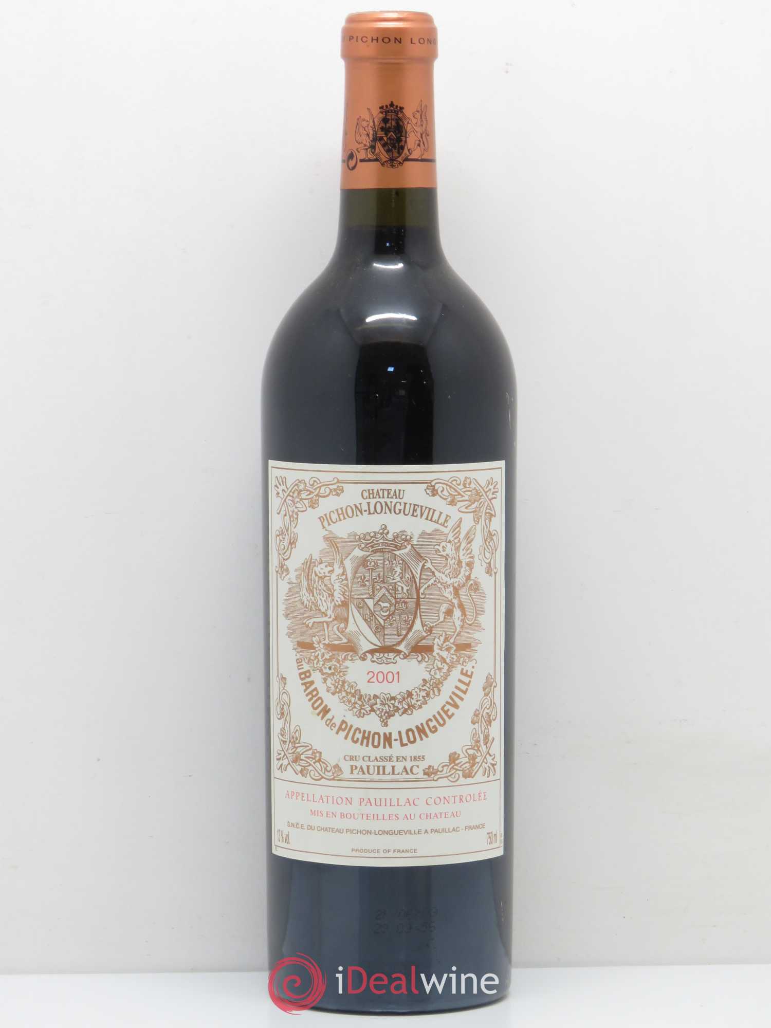 Pichon Longueville Baron 2ème Grand Cru Classé 2001 - Lot de 1 bouteille - 0