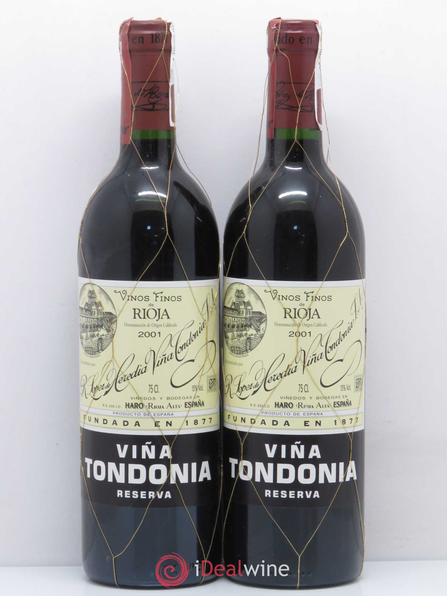 Rioja DOCA Reserva Vina Tondonia R. Lopez de Heredia 2001 - Posten von 2 Flaschen - 0