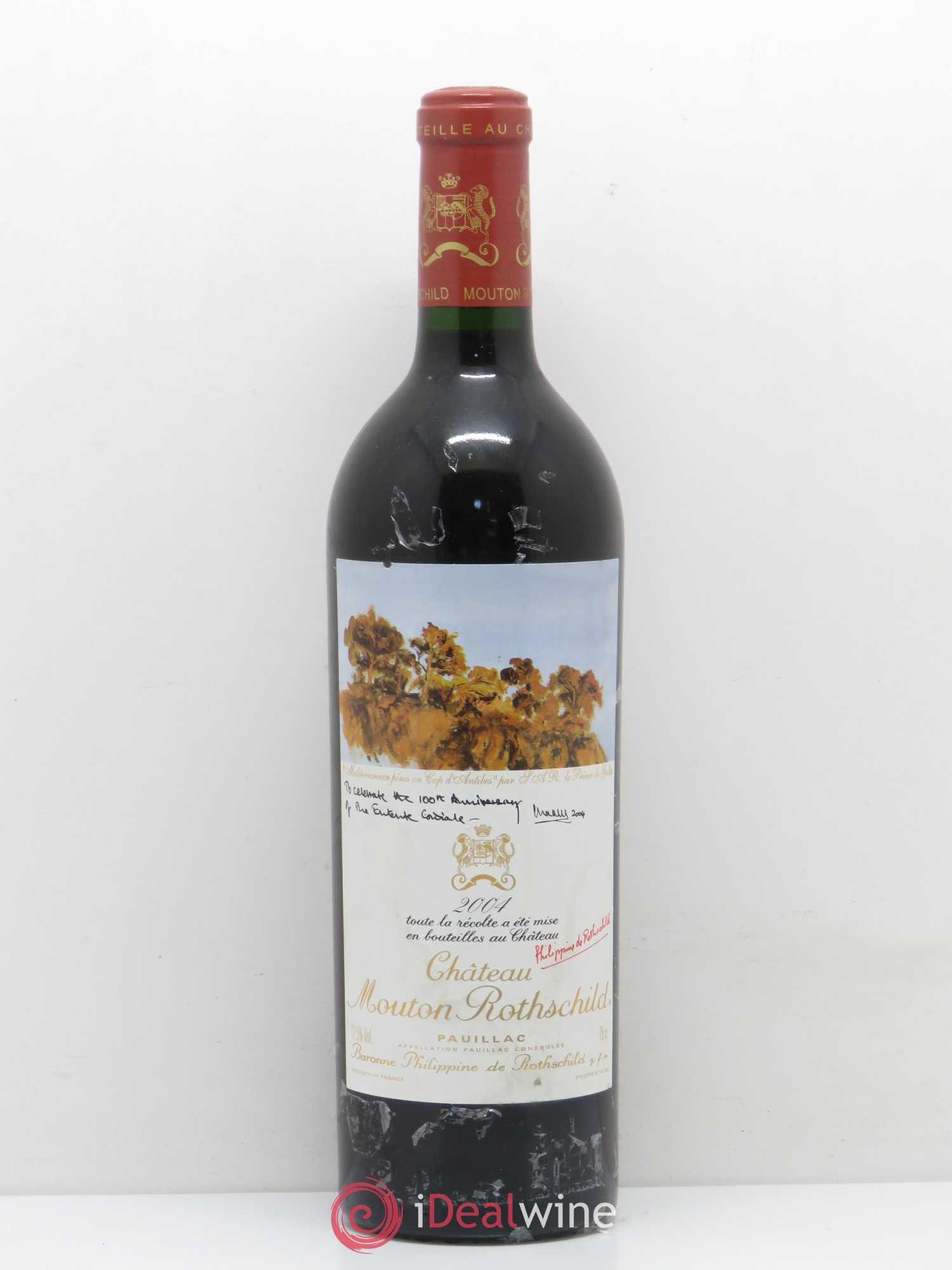 Château Mouton Rothschild 1er Grand Cru Classé 2004 - Lot de 1 bouteille - 0