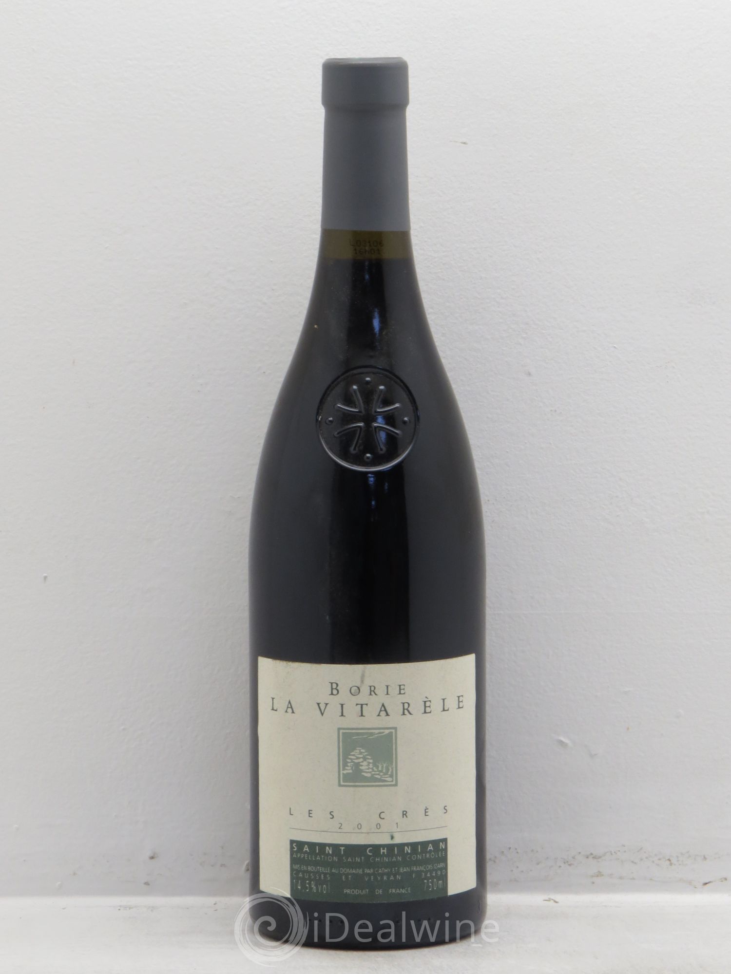 Saint-Chinian Les Crès Borie La Vitarèle 2001 - Posten von 1 Flasche - 0