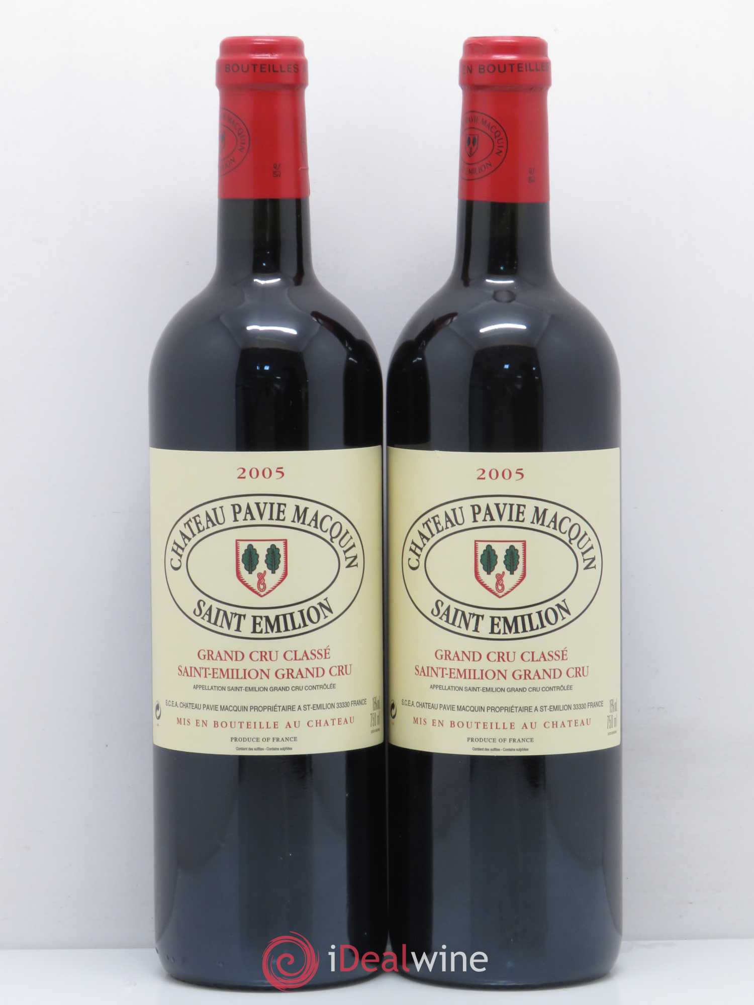 Château Pavie Macquin 1er Grand Cru Classé B 2005 - Lot de 2 bouteilles - 0