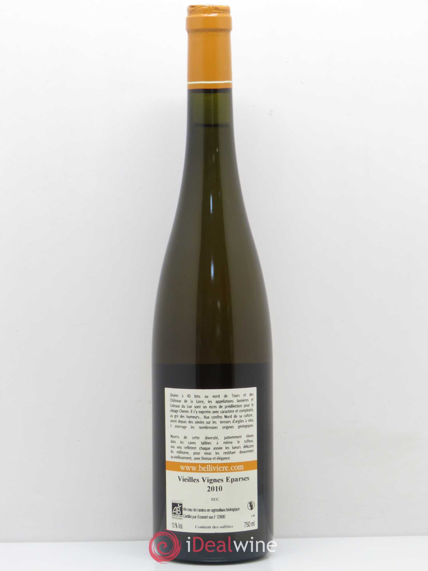 Coteaux du Loir Vieilles Vignes Eparses Domaine de Bellivière 2010 - Lot de 1 bouteille - 1