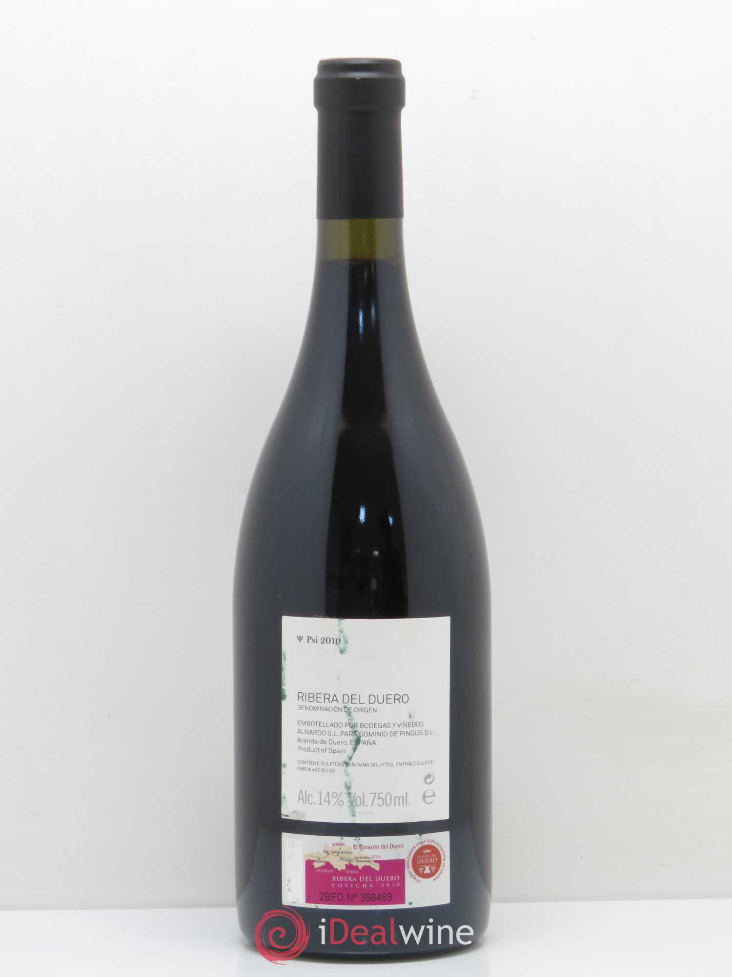 Ribera Del Duero Pingus Dominio de Pingus - Peter Sisseck Psi 2010 - Lot de 1 bouteille - 1