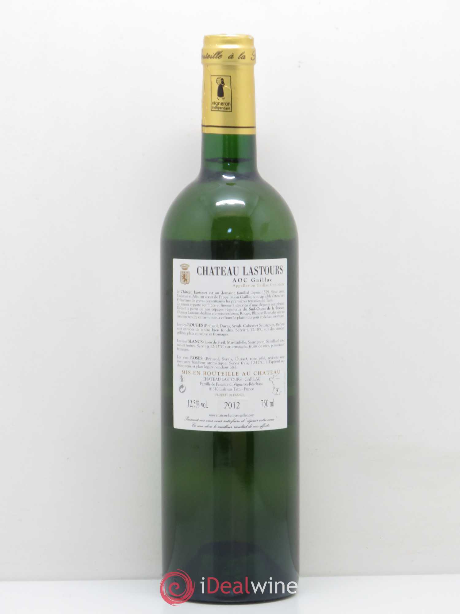 Sud-Ouest Gaillac Château Lastours Les Graviers (sans prix de réserve) 2012 - Posten von 1 Flasche - 1