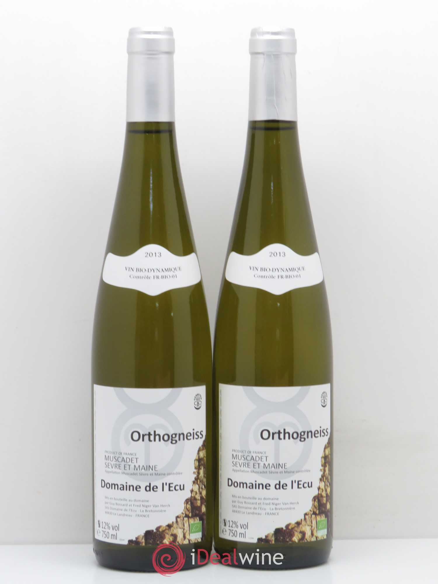 Vin de France (anciennement Muscadet-Sèvre-et-Maine) Orthogneiss Domaine de L'Ecu 2013 - Lot de 2 bouteilles - 0