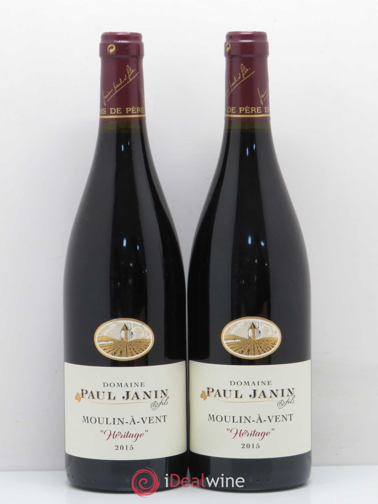 Moulin-à-Vent Héritage du Tremblay Paul Janin et Fils 2015 - Posten von 2 Flaschen - 0