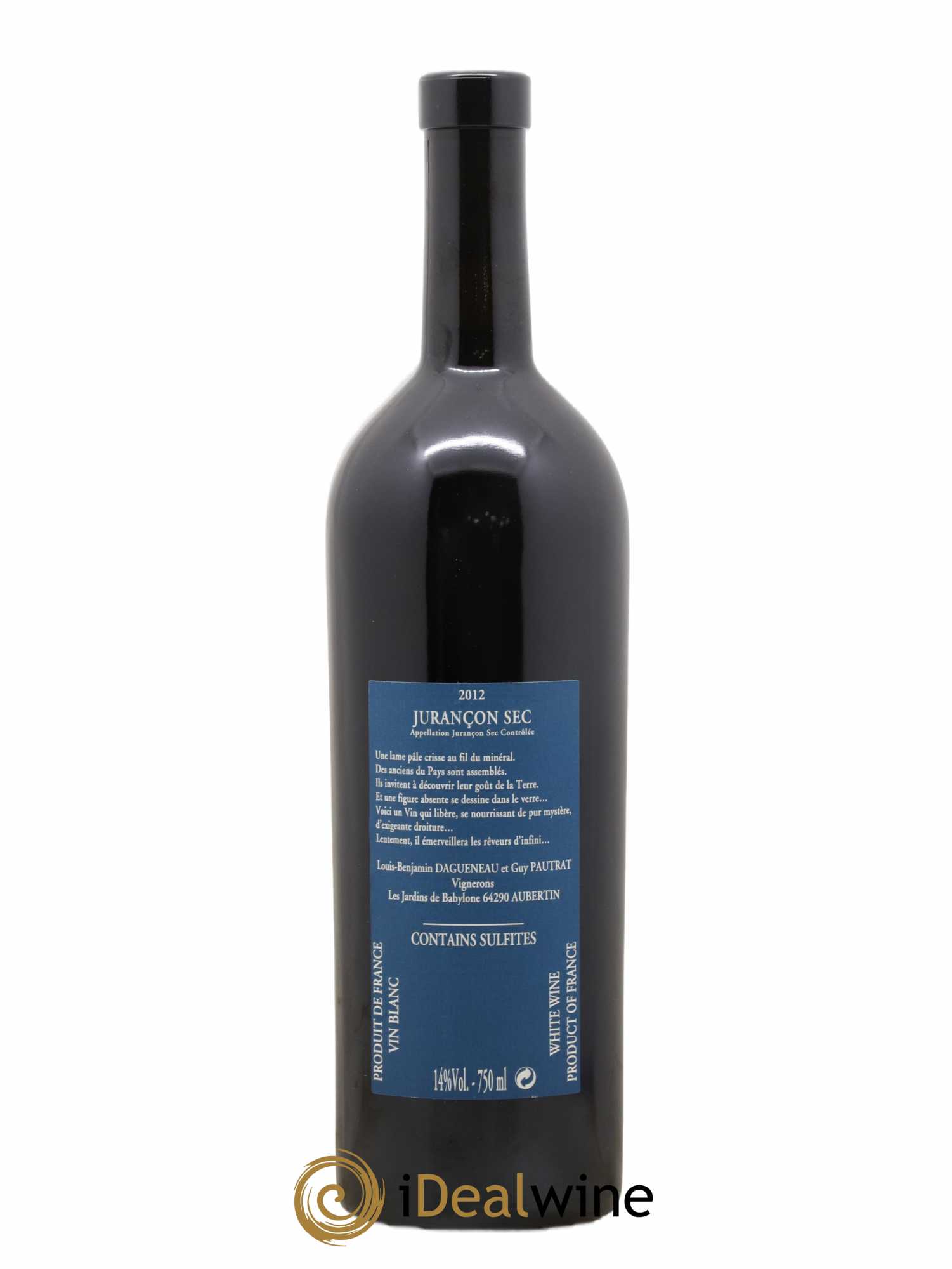 Vin de France(anciennement Jurançon) Les Jardins de Babylone Sec Didier Dagueneau 2012 - Lot de 1 bouteille - 1