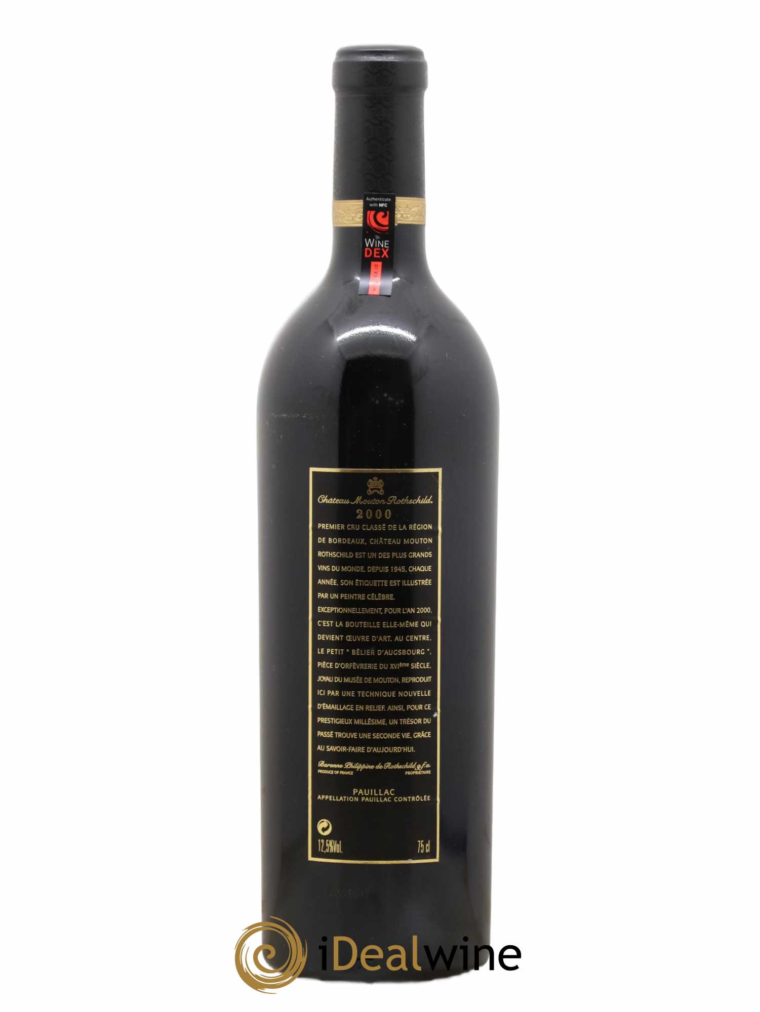 Château Mouton Rothschild 1er Grand Cru Classé 2000 - Lot de 1 bouteille - 1