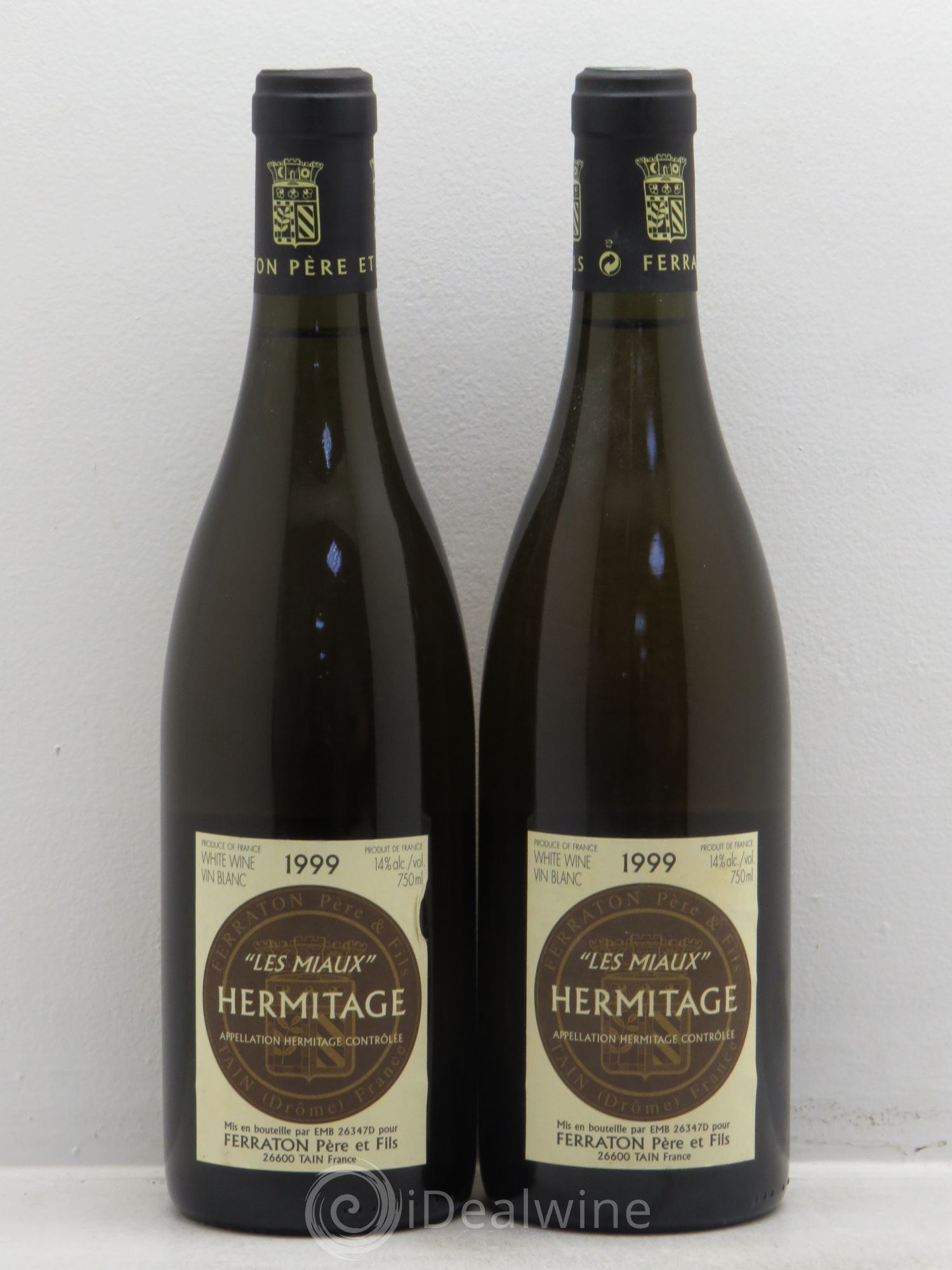 Hermitage Les Miaux Ferraton Père et Fils (Domaine) (sans prix de réserve) 1999 - Lot de 2 bouteilles - 0