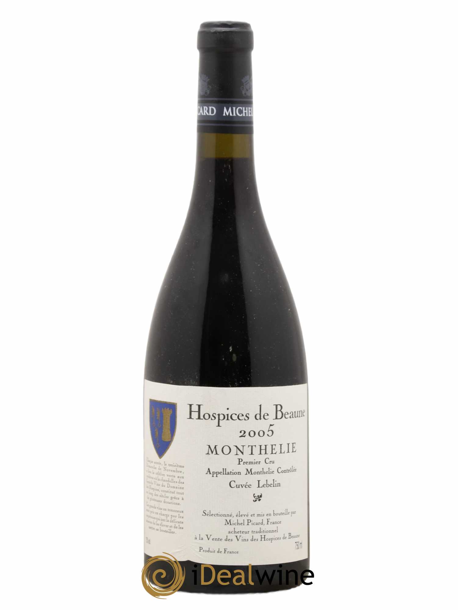 Monthélie 1er Cru Hospices de Beaune Cuvee Lebelin Michel Picard 2005 - Posten von 1 Flasche - 0