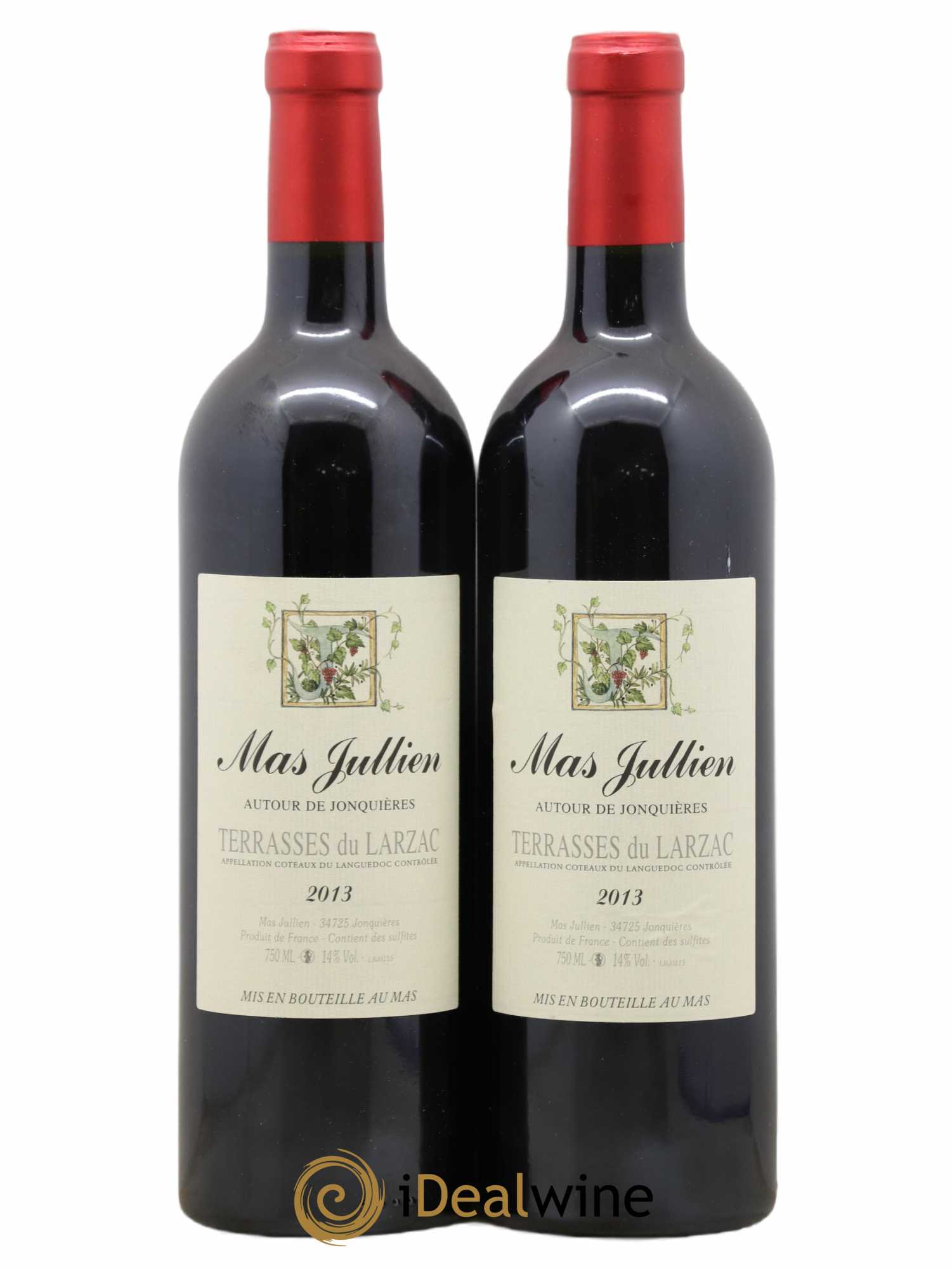 Terrasses du Larzac Mas Jullien Autour de Jonquières Olivier Jullien 2013 - Lot de 2 bouteilles - 0