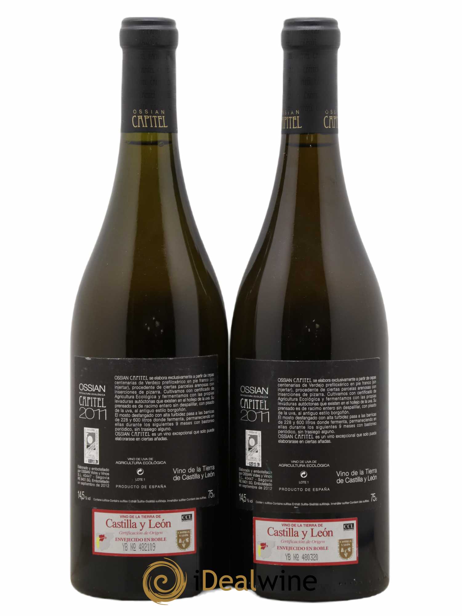 Rueda Bodega Ossian Capitel 2011 - Lot de 2 bouteilles - 1