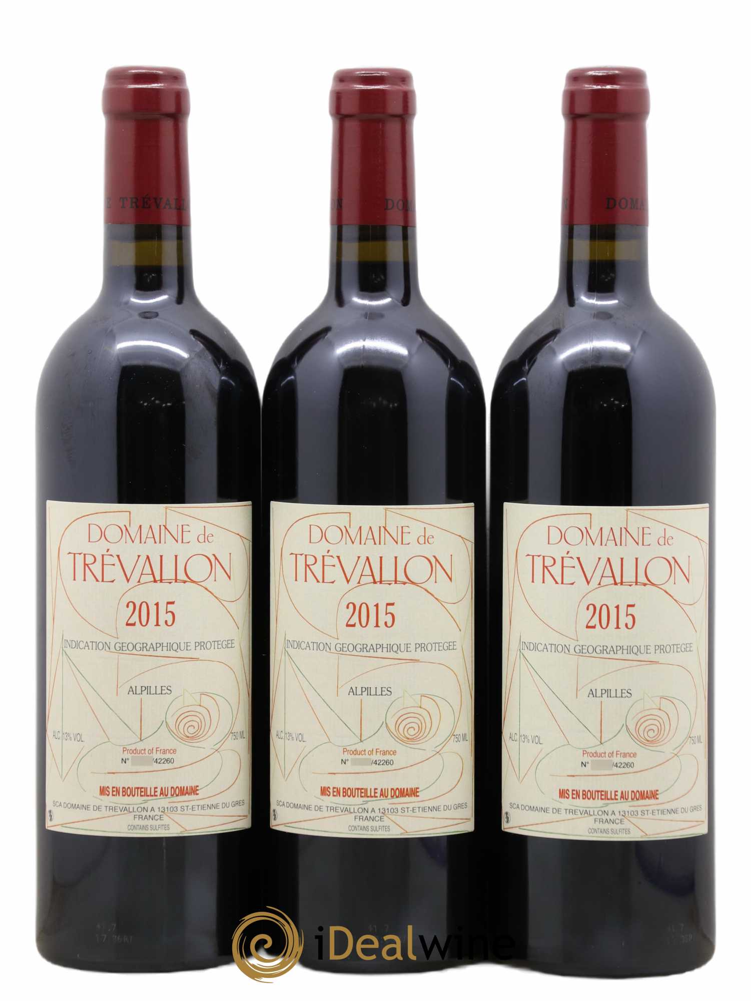 Alpilles Trévallon (Domaine de) Eloi Dürrbach 2015 - Lot de 3 bouteilles - 0