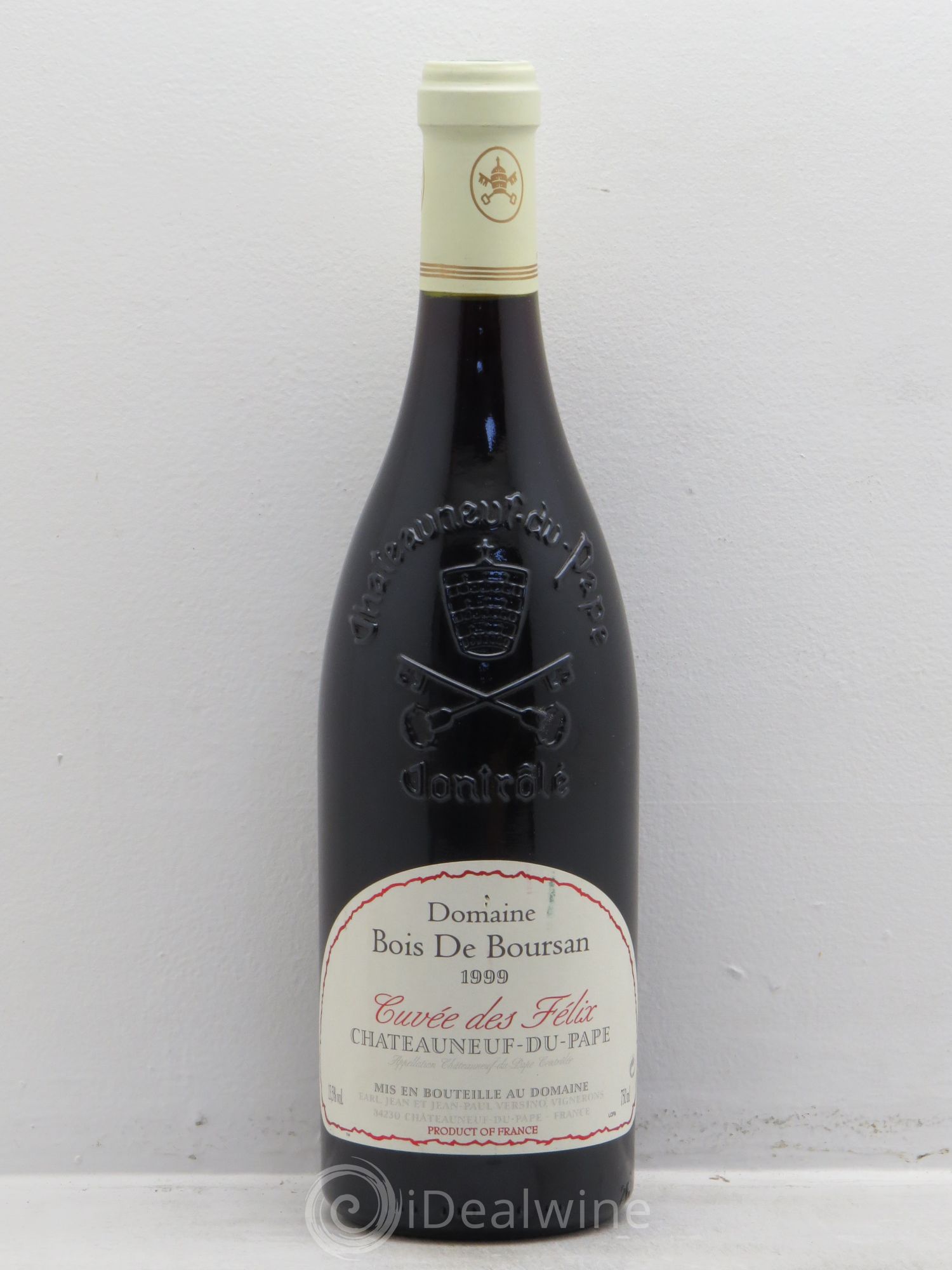 Châteauneuf-du-Pape Bois de Boursan (Domaine) Cuvée des Félix Jean et Jean-Paul Versino 1999 - Lot de 1 bouteille - 0