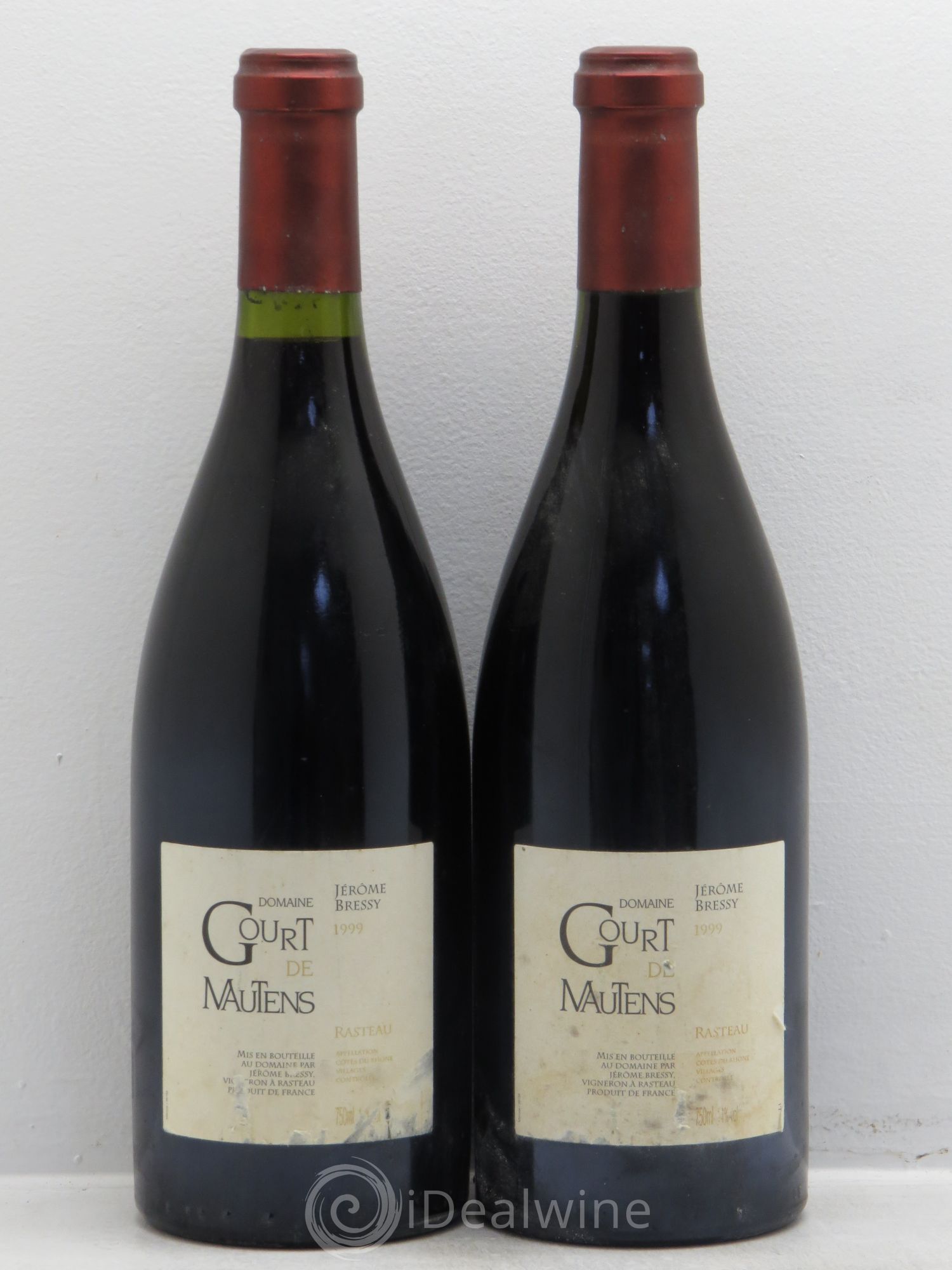 Rasteau Domaine Gourt de Mautens - Jérôme Bressy 1999 - Lot de 2 bouteilles - 0