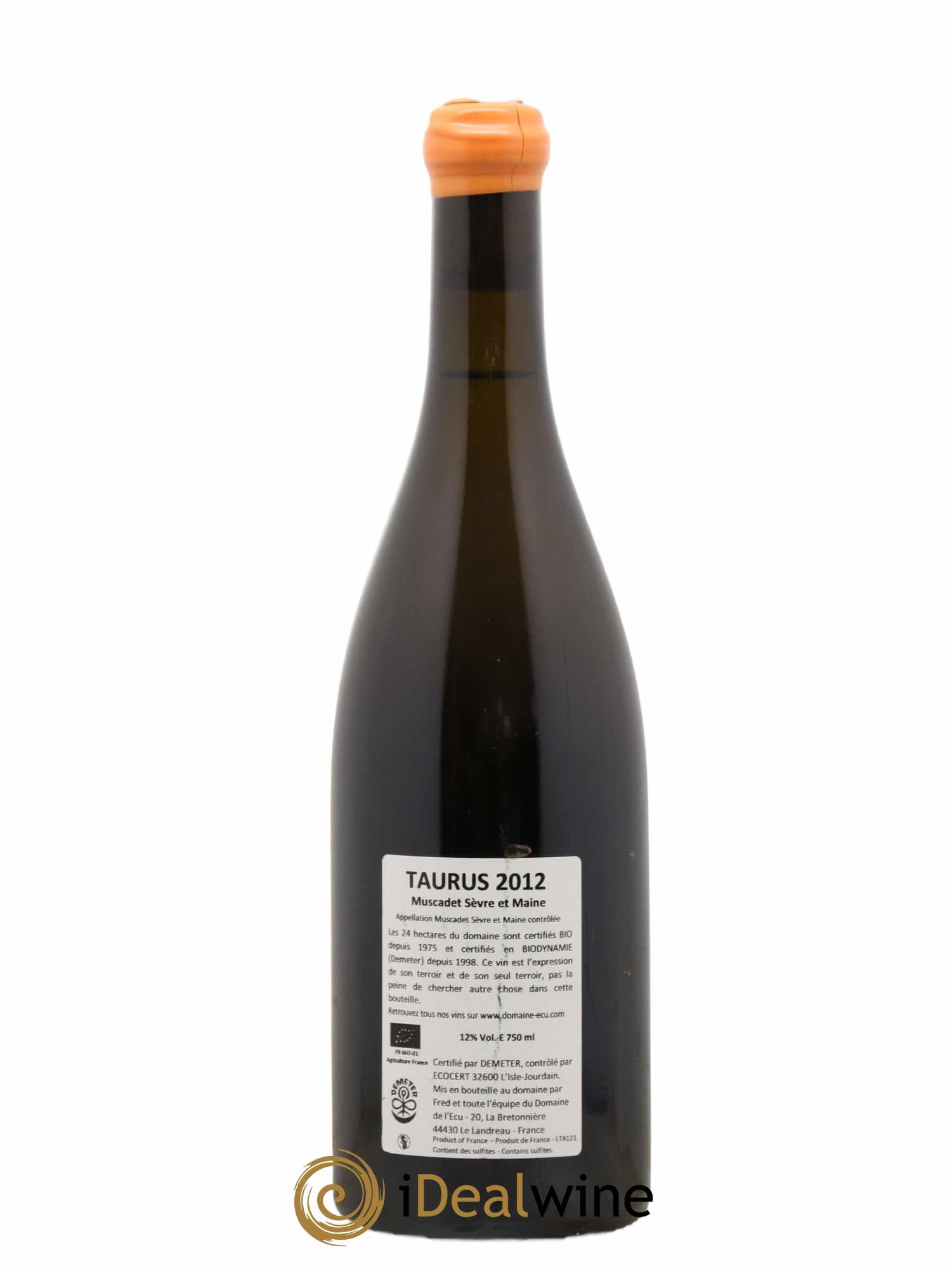 Vin de France (ex-Muscadet-Sèvre-et-Maine) Taurus Domaine de L'Ecu 2012 - Lot de 1 bouteille - 1