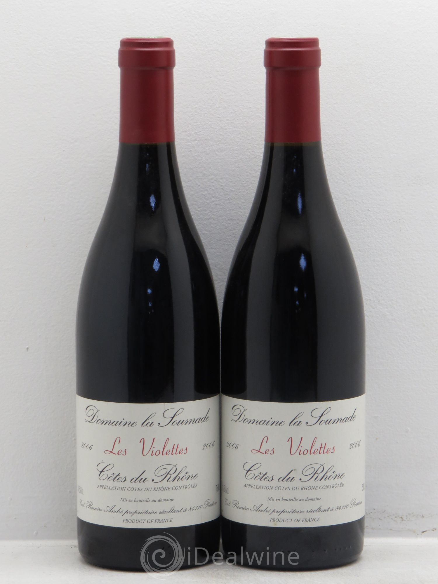 Côtes-du-Rhône Les Violettes - Domaine de la Soumade 2006 - Posten von 2 Flaschen - 0