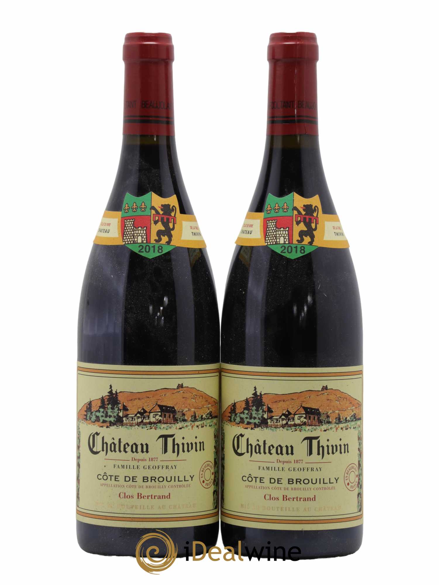Côte de Brouilly Clos Bertrand Château Thivin 2018 - Lot de 2 bouteilles - 0