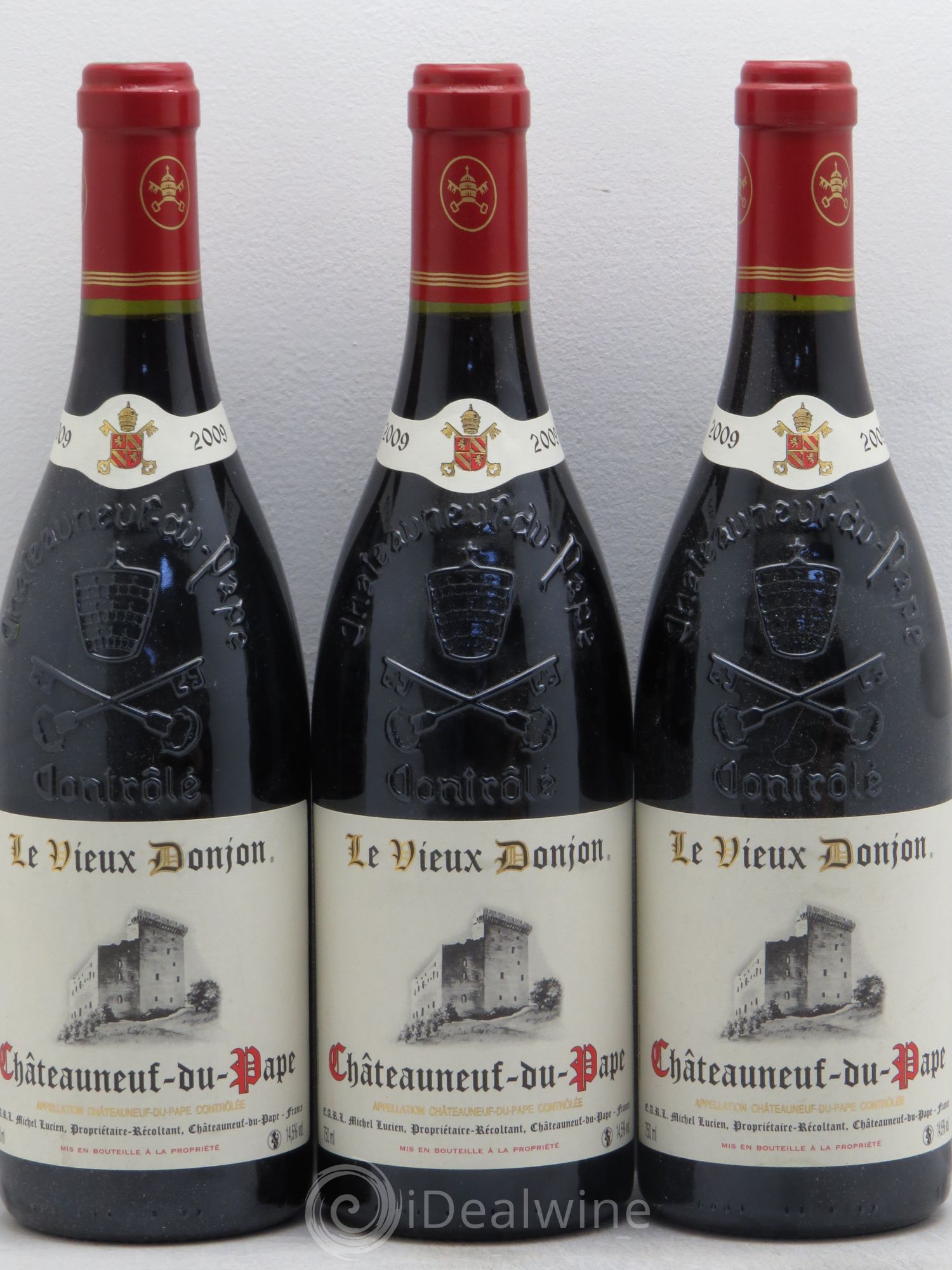 Châteauneuf-du-Pape Le Vieux Donjon Michel Lucien 2009 - Lot de 3 bouteilles - 0