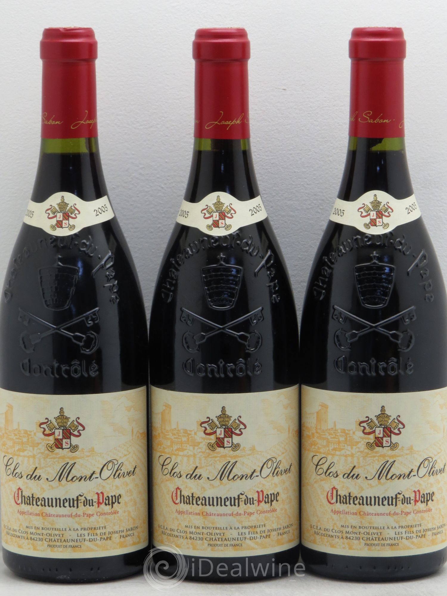 Châteauneuf-du-Pape Clos du Mont-Olivet 2005 - Lot de 3 bouteilles - 0