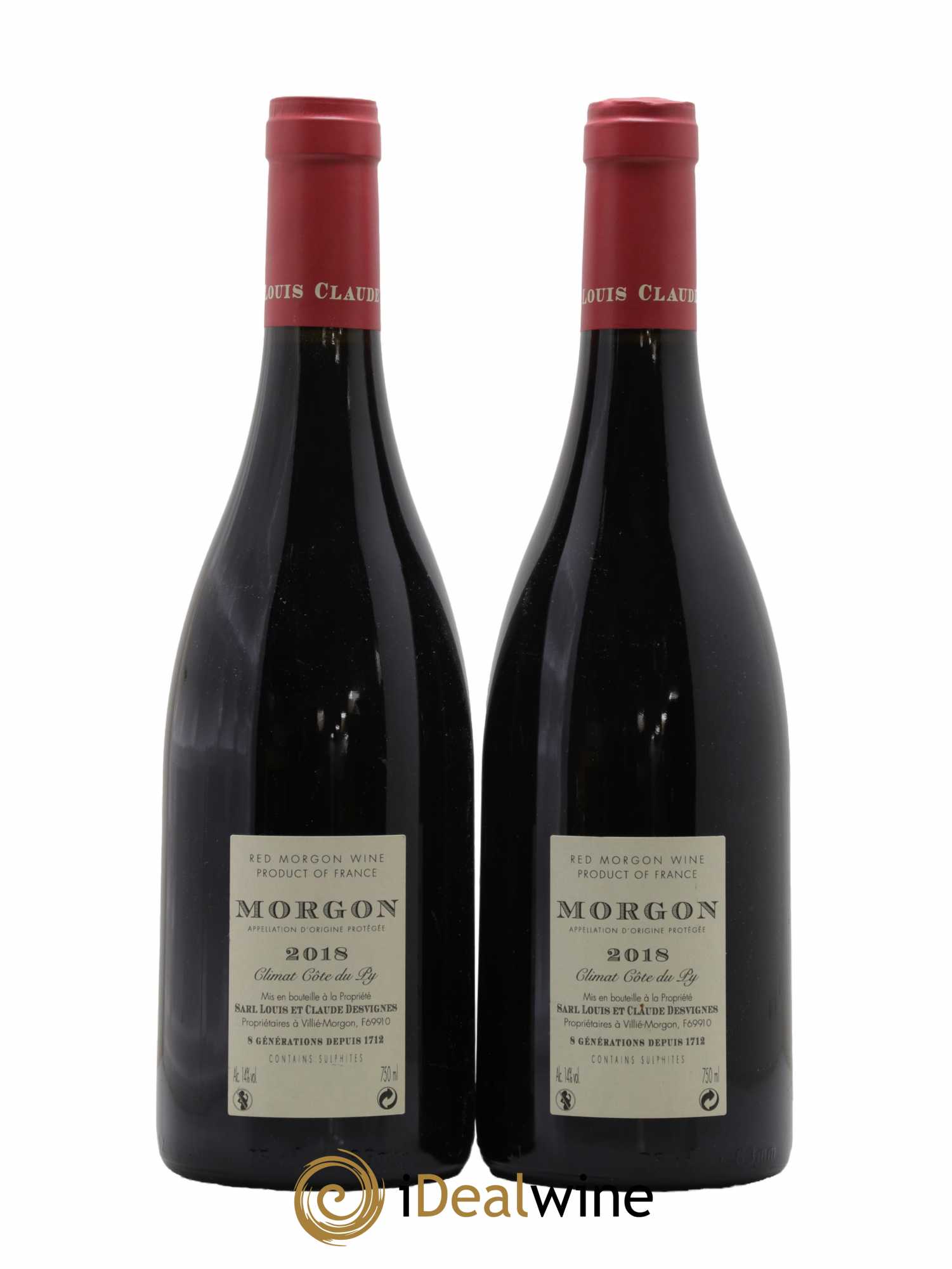 Morgon Côte du Py Louis-Claude Desvignes 2018 - Lot de 2 bouteilles - 1