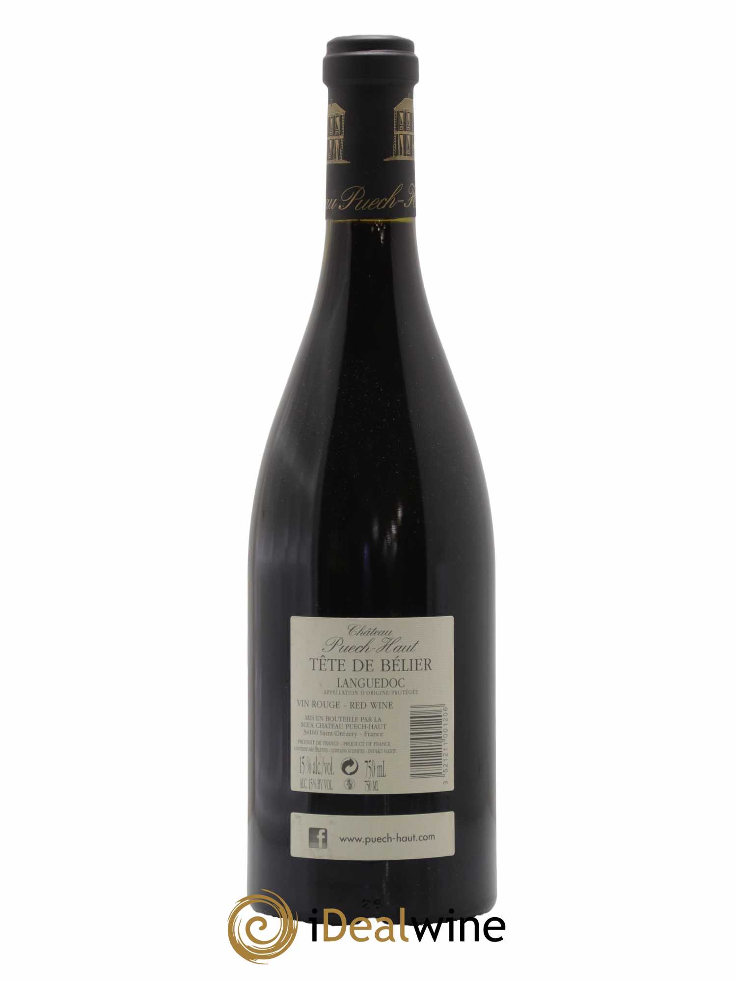 Languedoc Château Puech-Haut Tête de Bélier Gérard Bru 2016 - Lot de 1 bouteille - 1