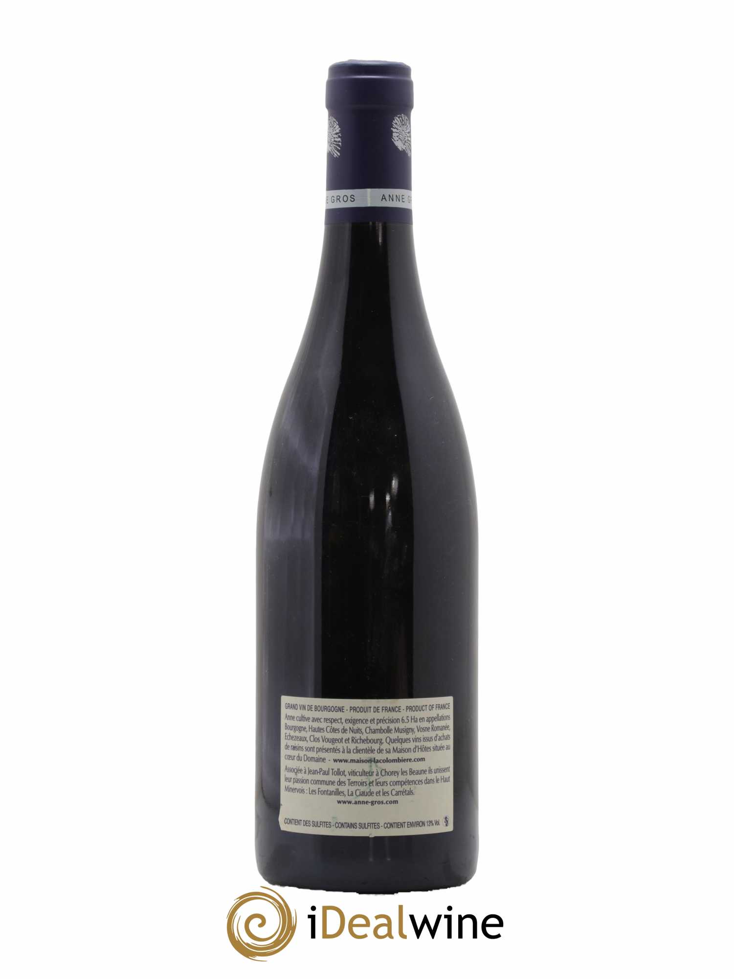 Clos de Vougeot Grand Cru Le Grand Maupertui Anne Gros 2013 - Lot de 1 bouteille - 1