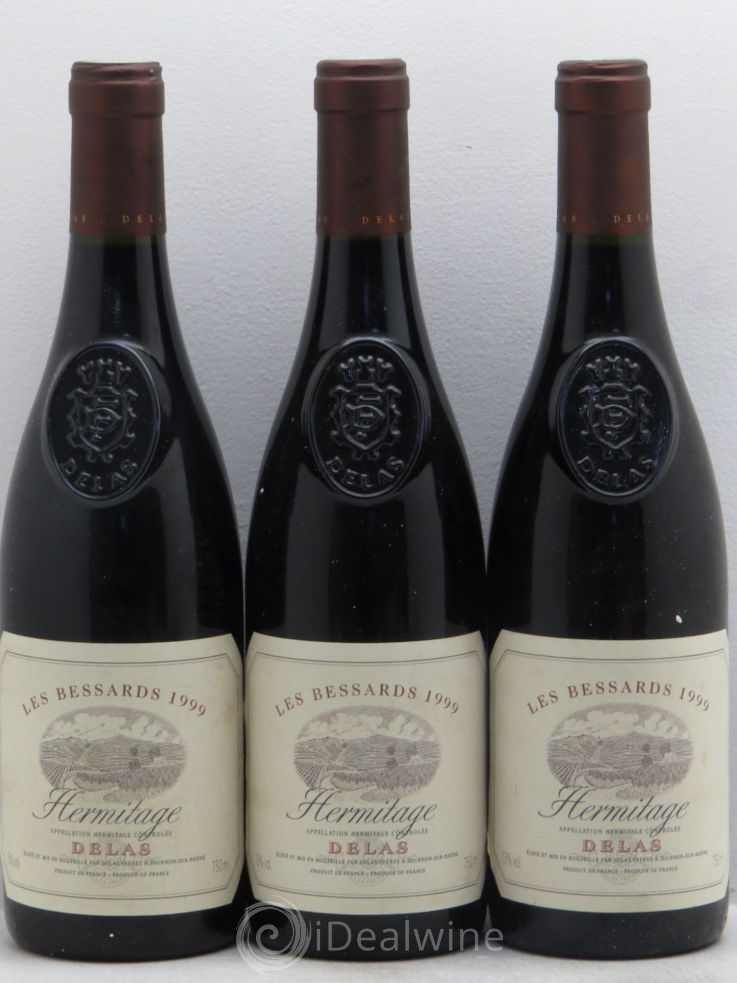 Hermitage Les Bessards Delas Frères 1999 - Lot de 3 bouteilles - 0