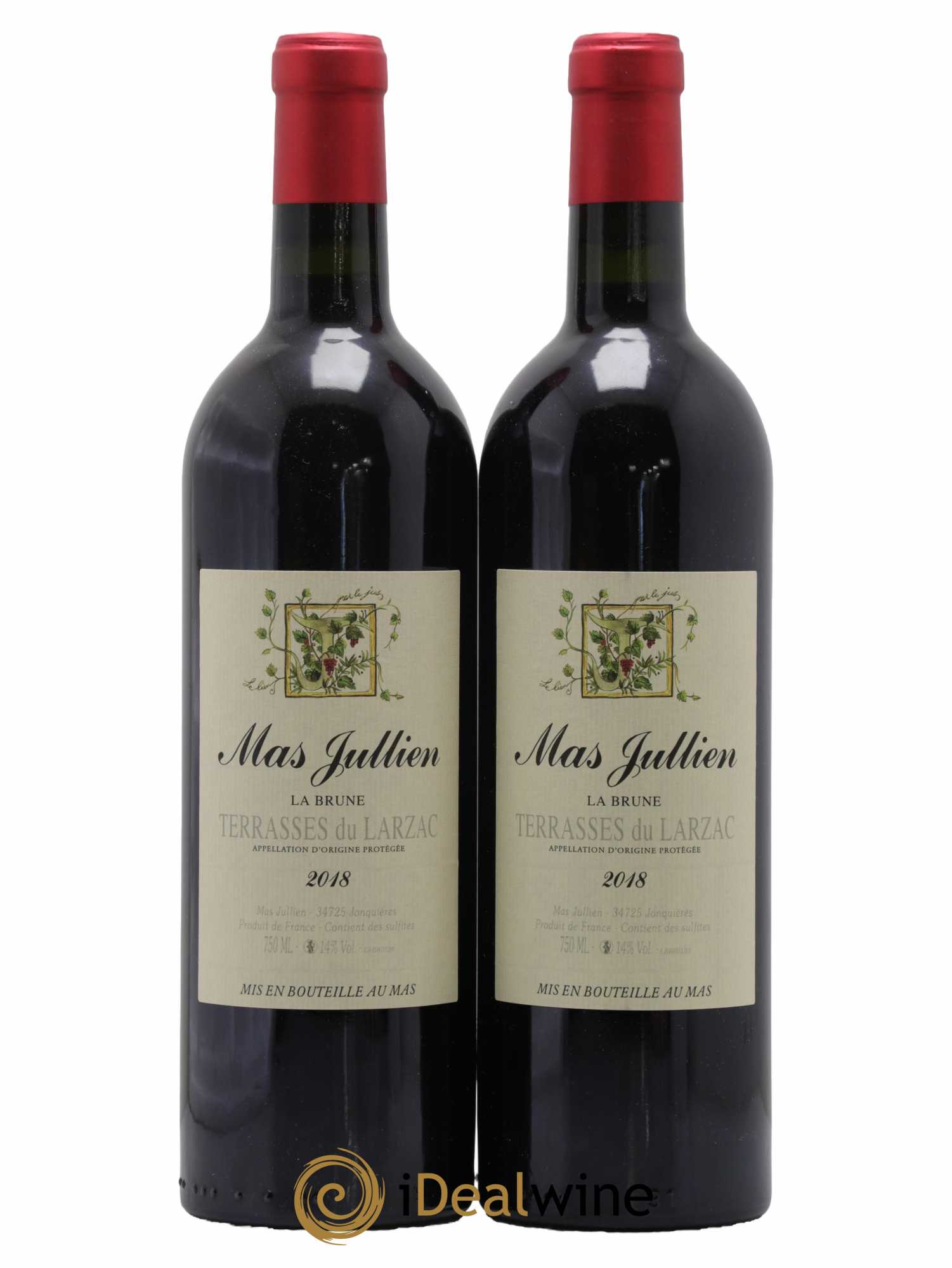Terrasses du Larzac Mas Jullien La Brune Olivier Jullien 2018 - Lot de 2 bouteilles - 0