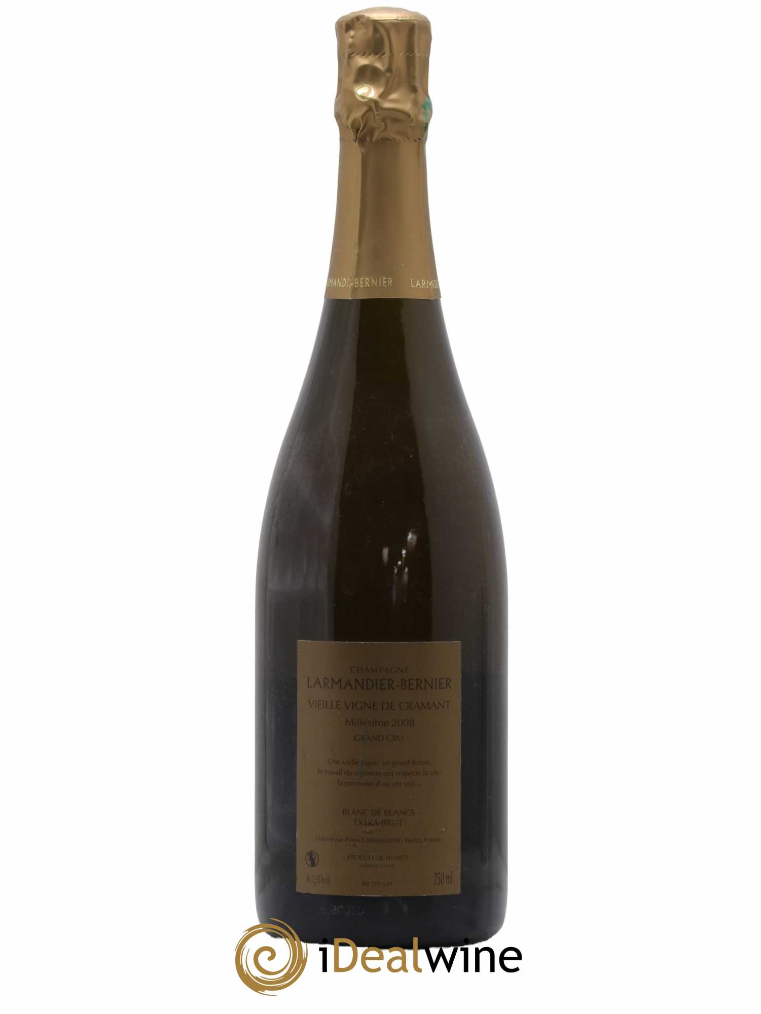 Vieille Vigne de Cramant Grand Cru Extra-Brut Larmandier-Bernier 2008 - Lot de 1 bouteille - 1
