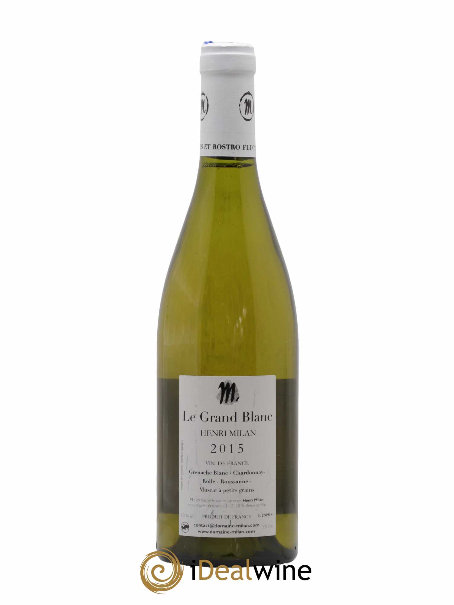 Vin de France Le Grand Blanc Henri Milan 2015 - Lot de 1 bouteille - 1