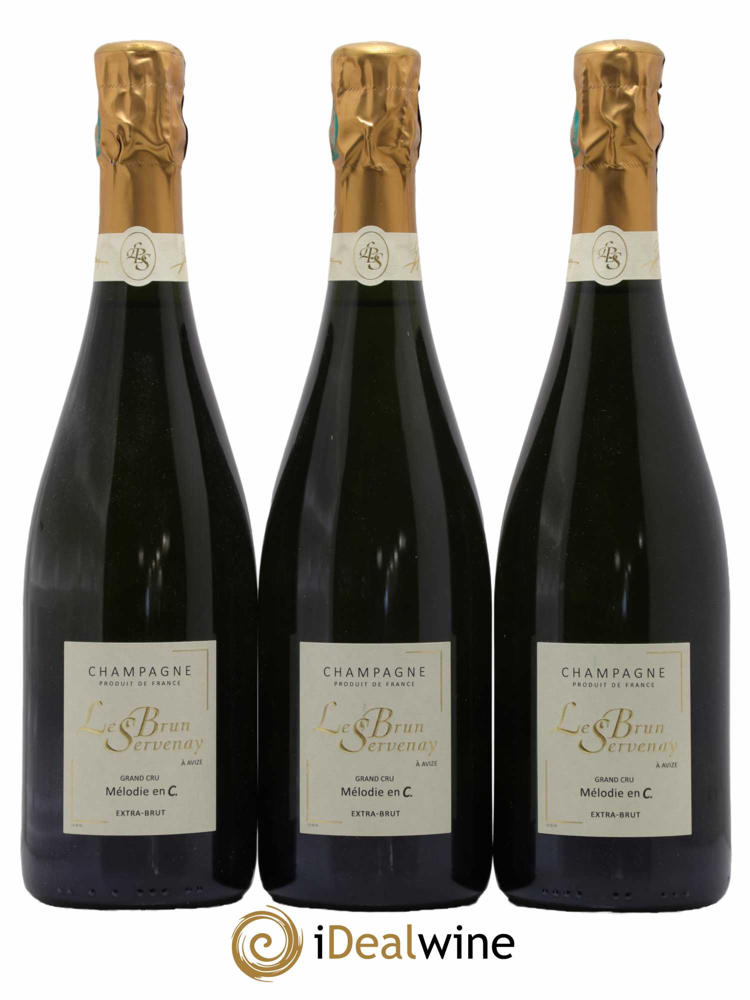 Champagne Grand Cru Mélodie en C. Brut Le Brun-Servenay - Lot de 3 bouteilles - 1