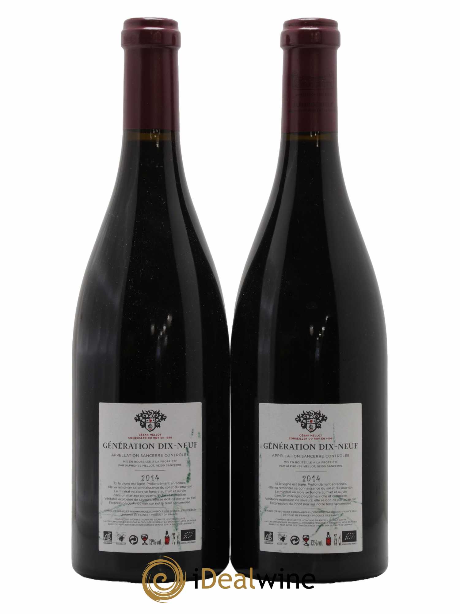 Sancerre Génération XIX Alphonse Mellot 2014 - Lot de 2 bouteilles - 1