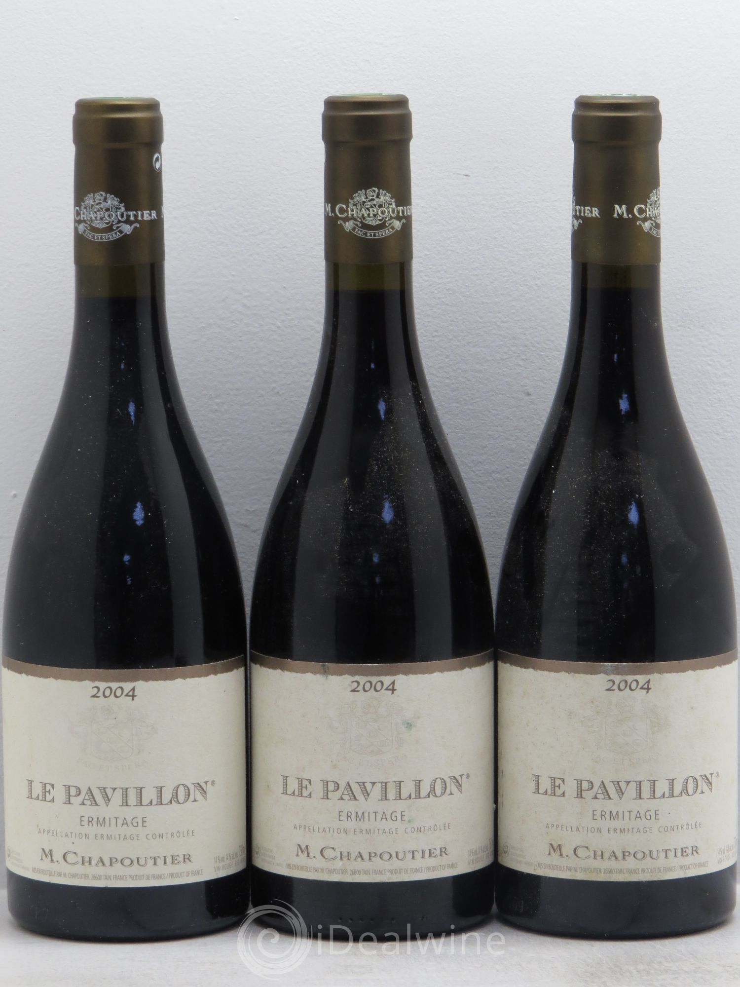 Hermitage Ermitage Le Pavillon Chapoutier 2004 - Lot de 3 bouteilles - 0