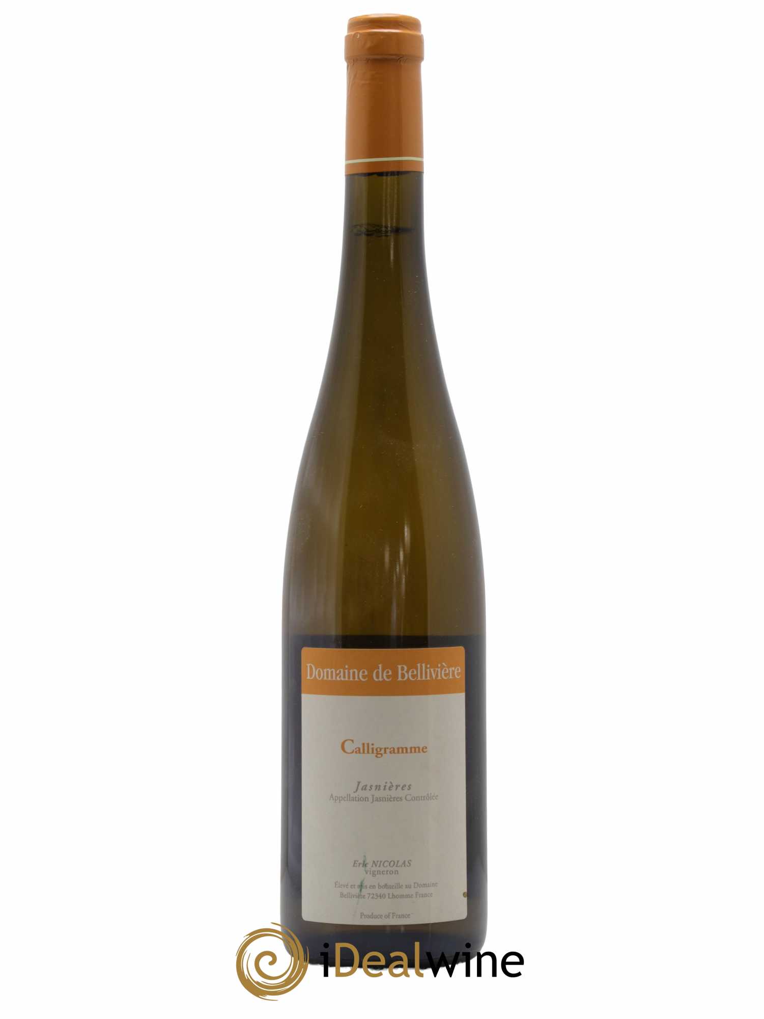 Jasnières Calligramme Domaine de Bellivière 2015 - Lot de 1 bouteille - 0