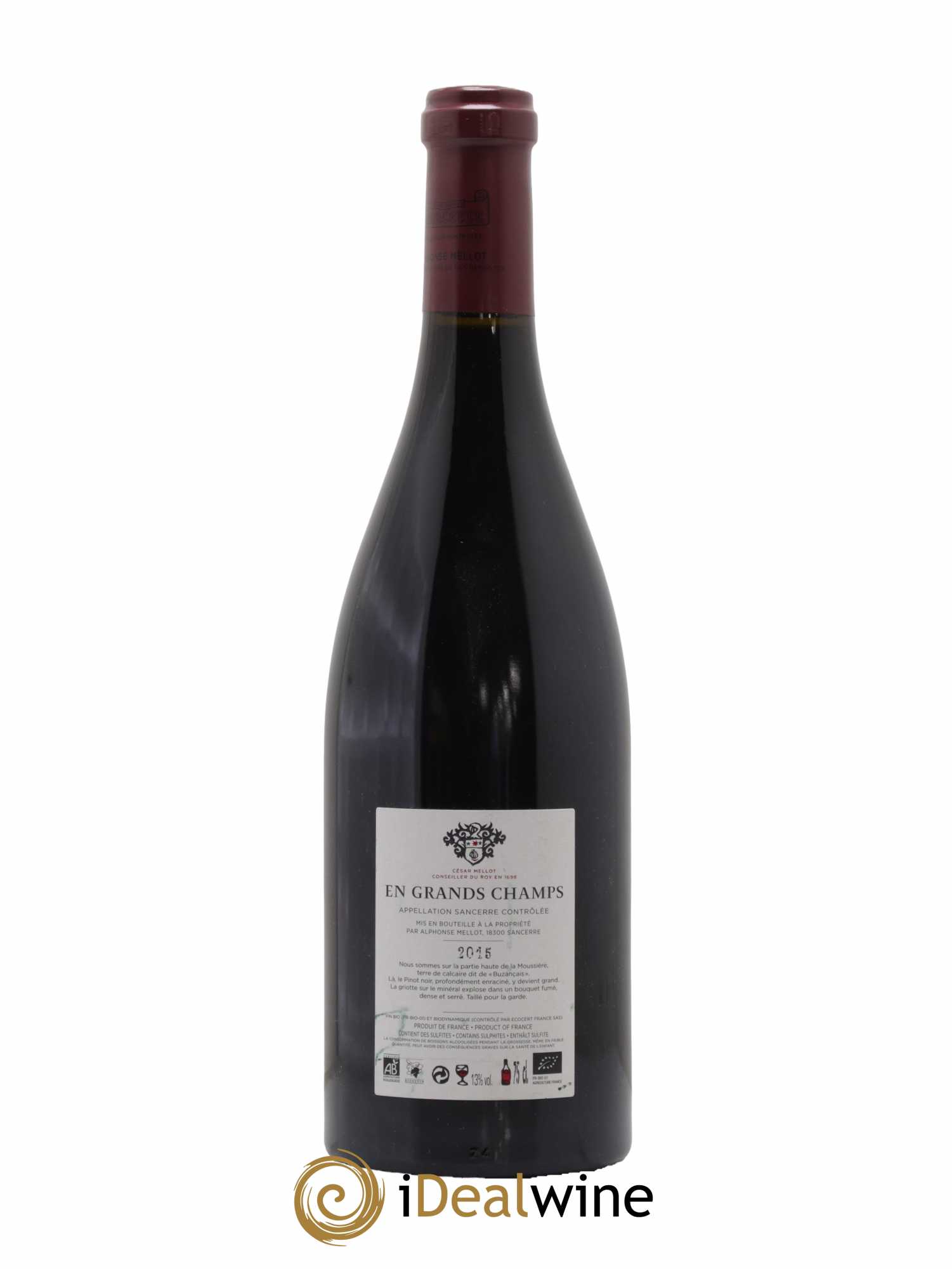Sancerre En Grands Champs Alphonse Mellot 2015 - Lot de 1 bouteille - 1
