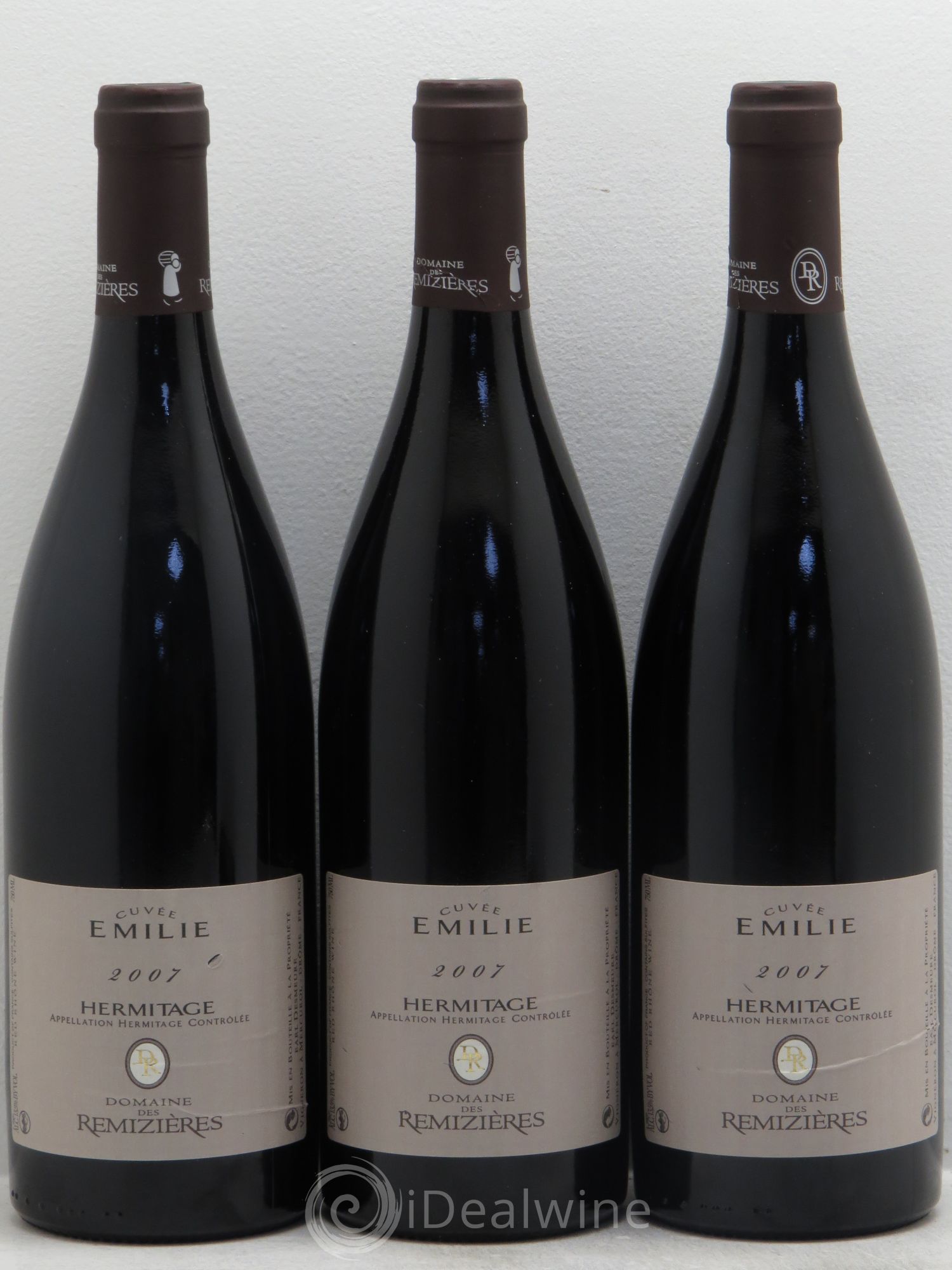 Hermitage Cuvée Emilie Rémizières (Domaine des) 2007 - Lotto di 3 bottiglie - 0