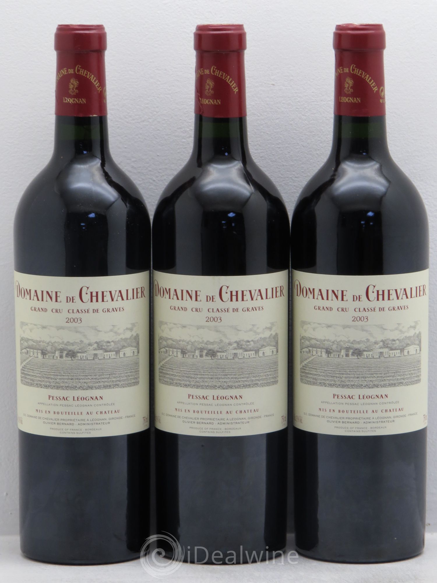 Domaine de Chevalier Cru Classé de Graves 2003 - Lot de 3 bouteilles - 0