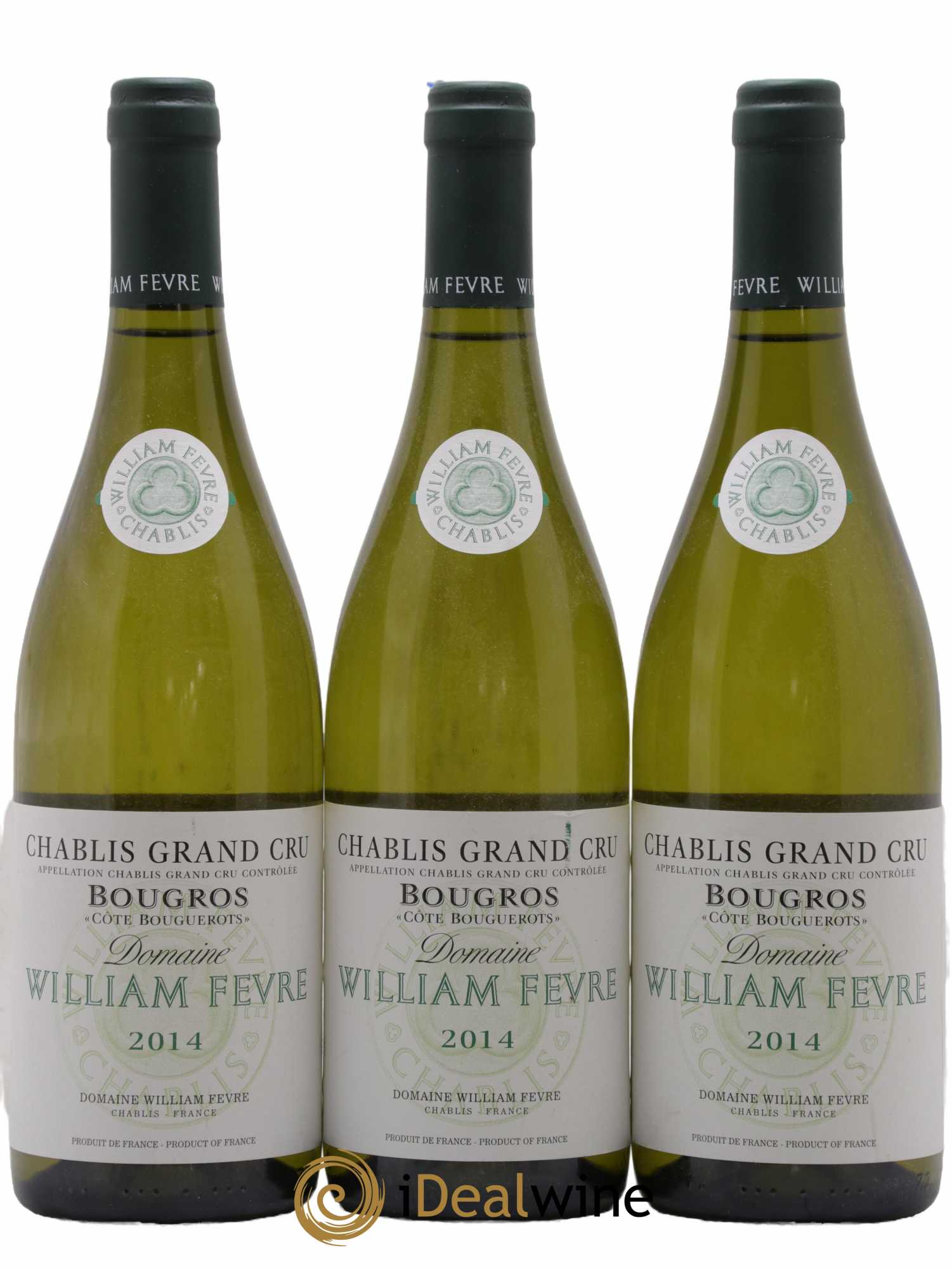 Chablis Grand Cru Bougros Côte Bouguerots William Fèvre 2014 - Lot de 3 bouteilles - 0