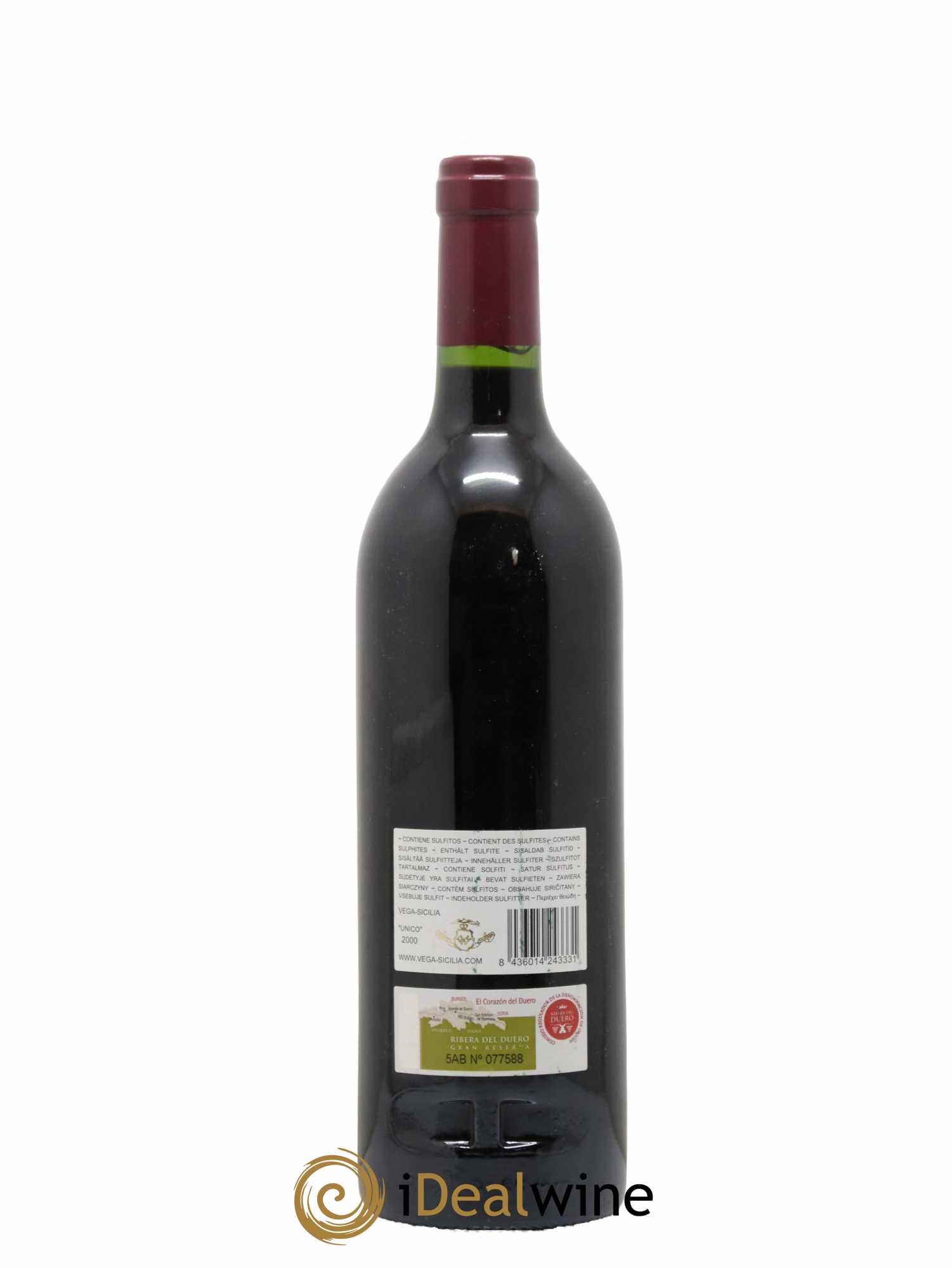 Ribera Del Duero DO Vega Sicilia Unico Famille Alvarez 2000 - Lot de 1 bouteille - 1